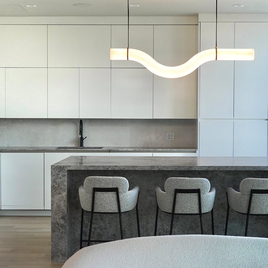 Luste Lampe Suspendue À Boucle Fermée en Albâtre - Neutralighting