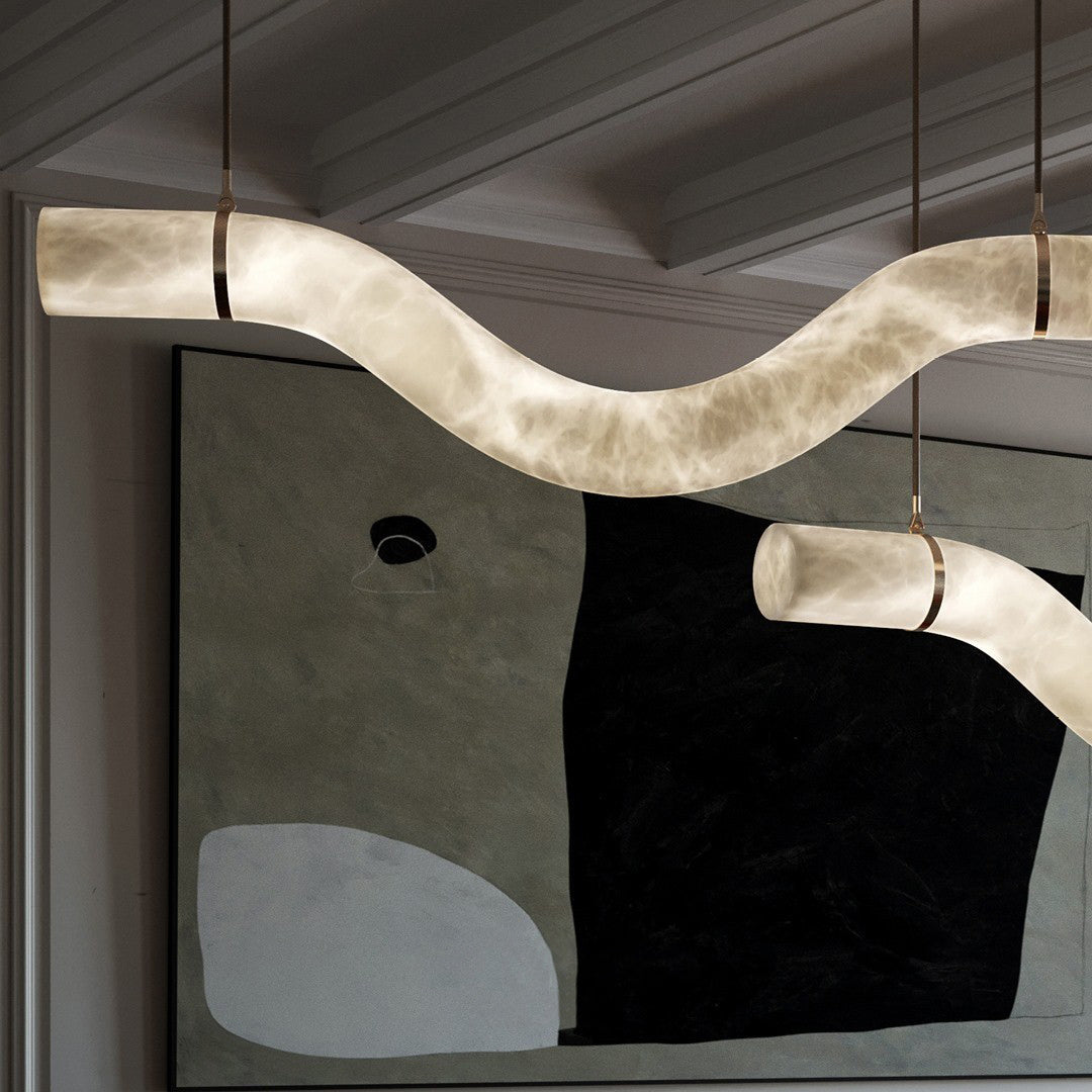 Luste Lampe Suspendue À Boucle Fermée en Albâtre - Neutralighting