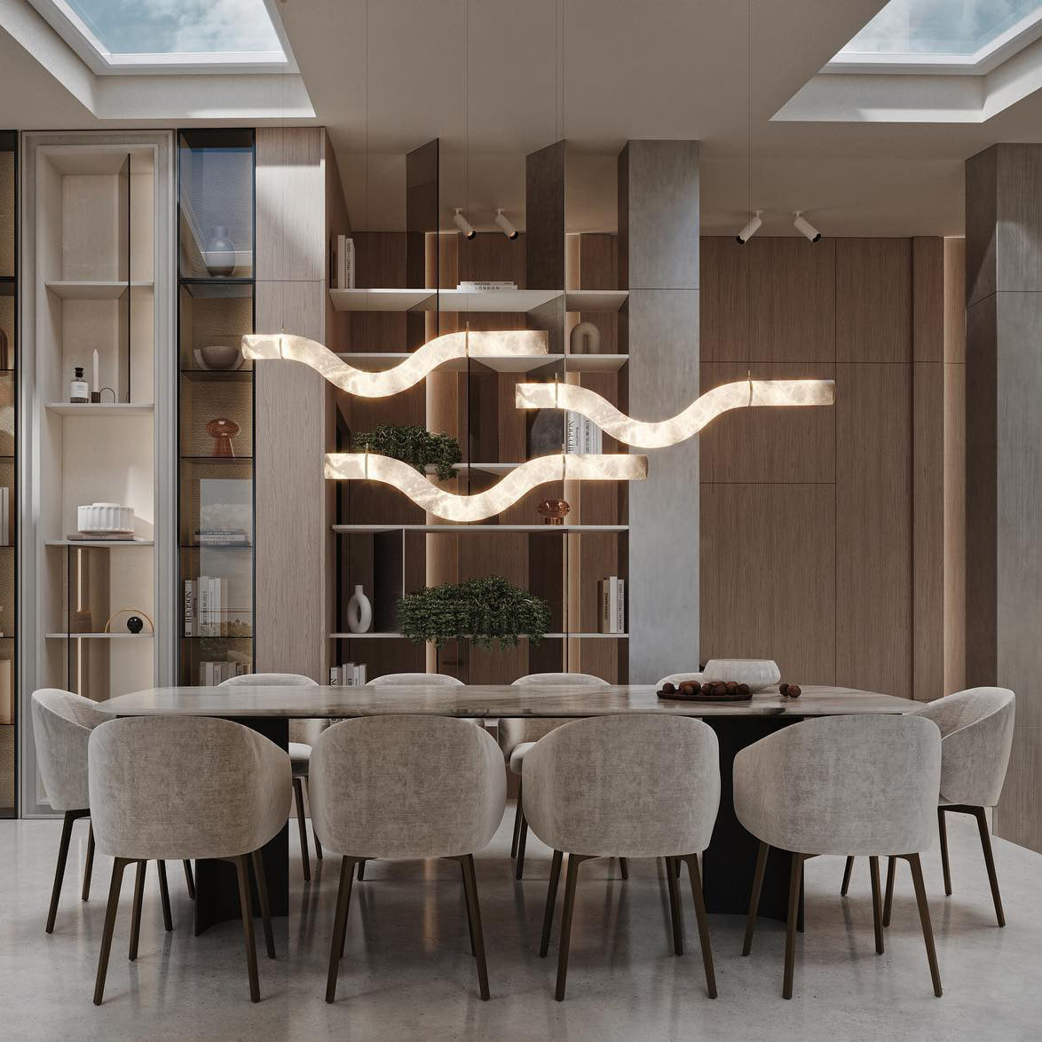 Luste Lampe Suspendue À Boucle Fermée en Albâtre - Neutralighting