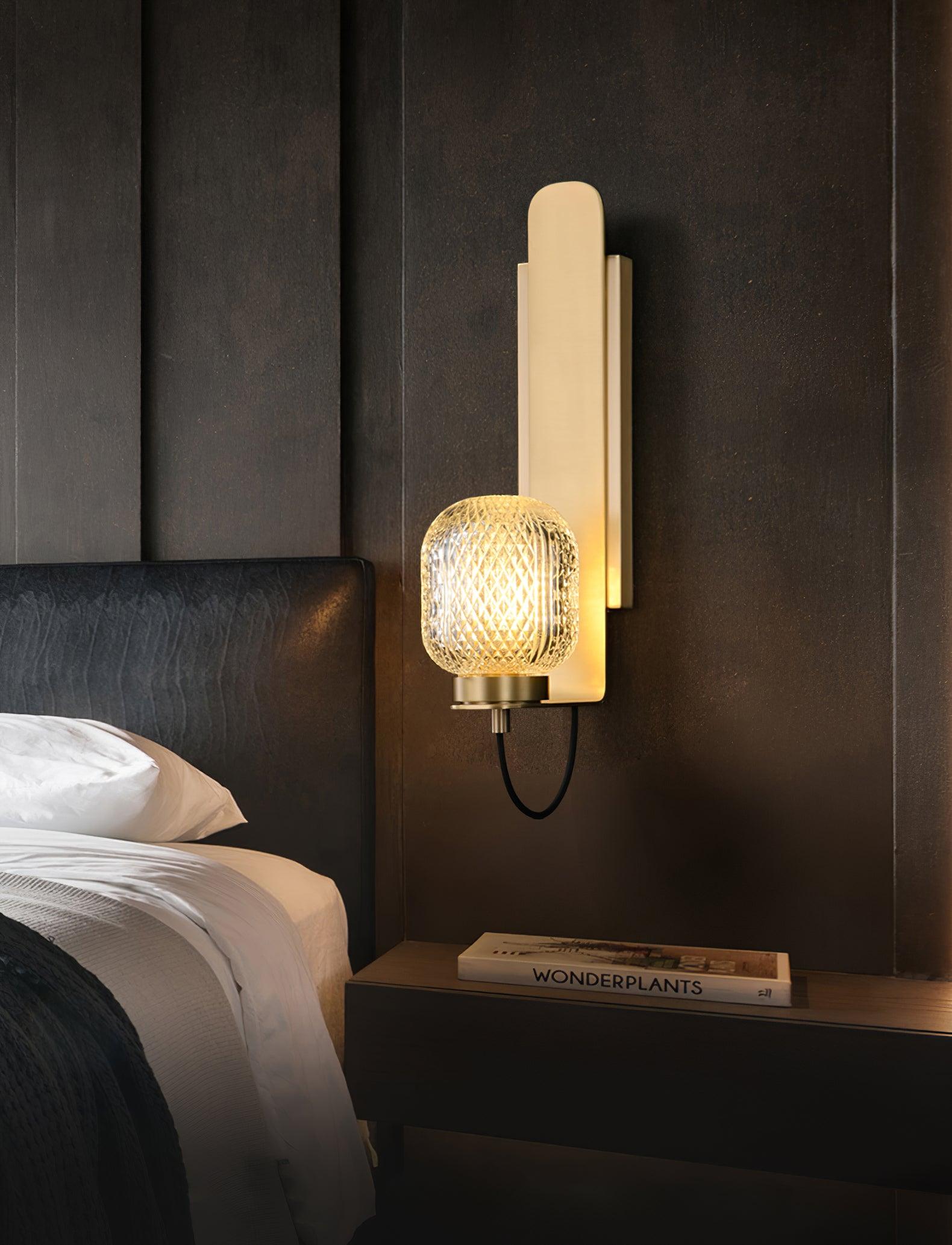 Nyrinaris Applique Murale Laiton Verre Art Nordique Premium - Neutralighting