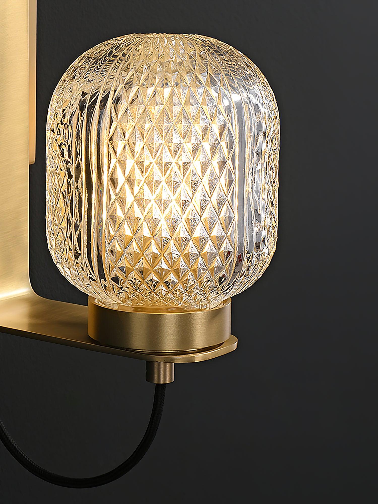 Nyrinaris Applique Murale Laiton Verre Art Nordique Premium - Neutralighting