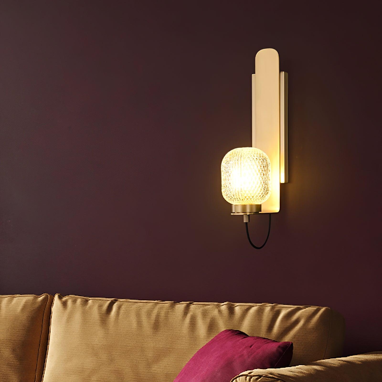 Nyrinaris Applique Murale Laiton Verre Art Nordique Premium - Neutralighting