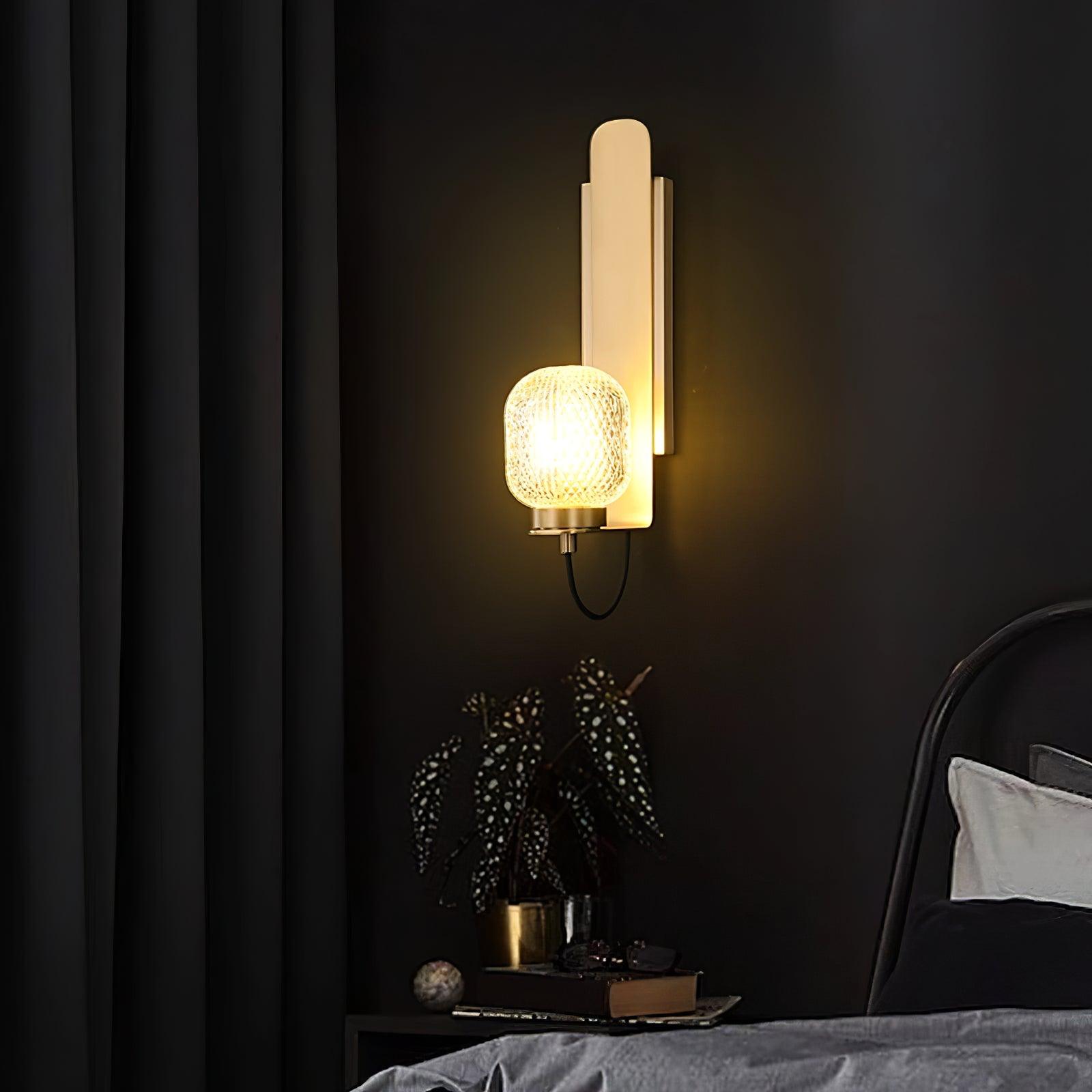 Nyrinaris Applique Murale Laiton Verre Art Nordique Premium - Neutralighting