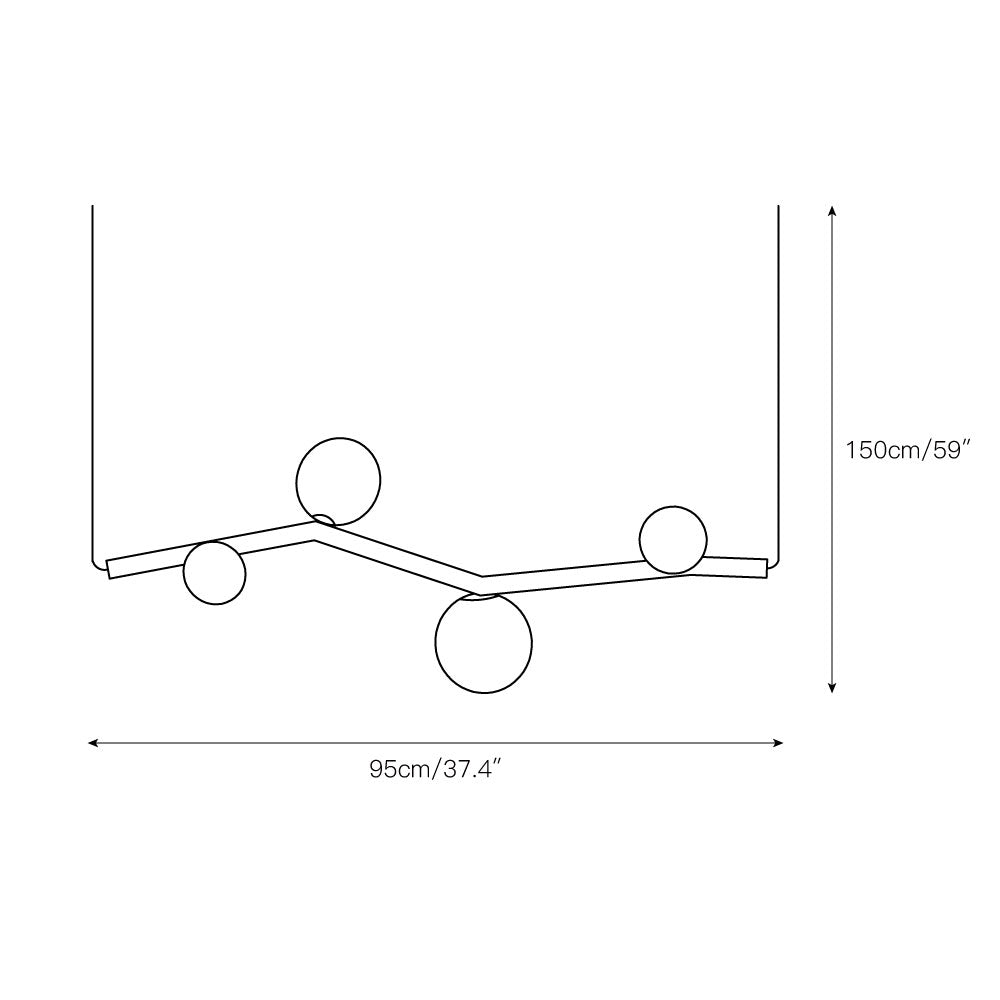 Evmirion Suspension Horizontale Verre Moderne - Neutralighting