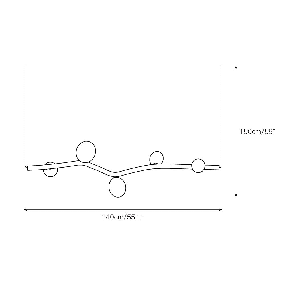 Evmirion Suspension Horizontale Verre Moderne - Neutralighting