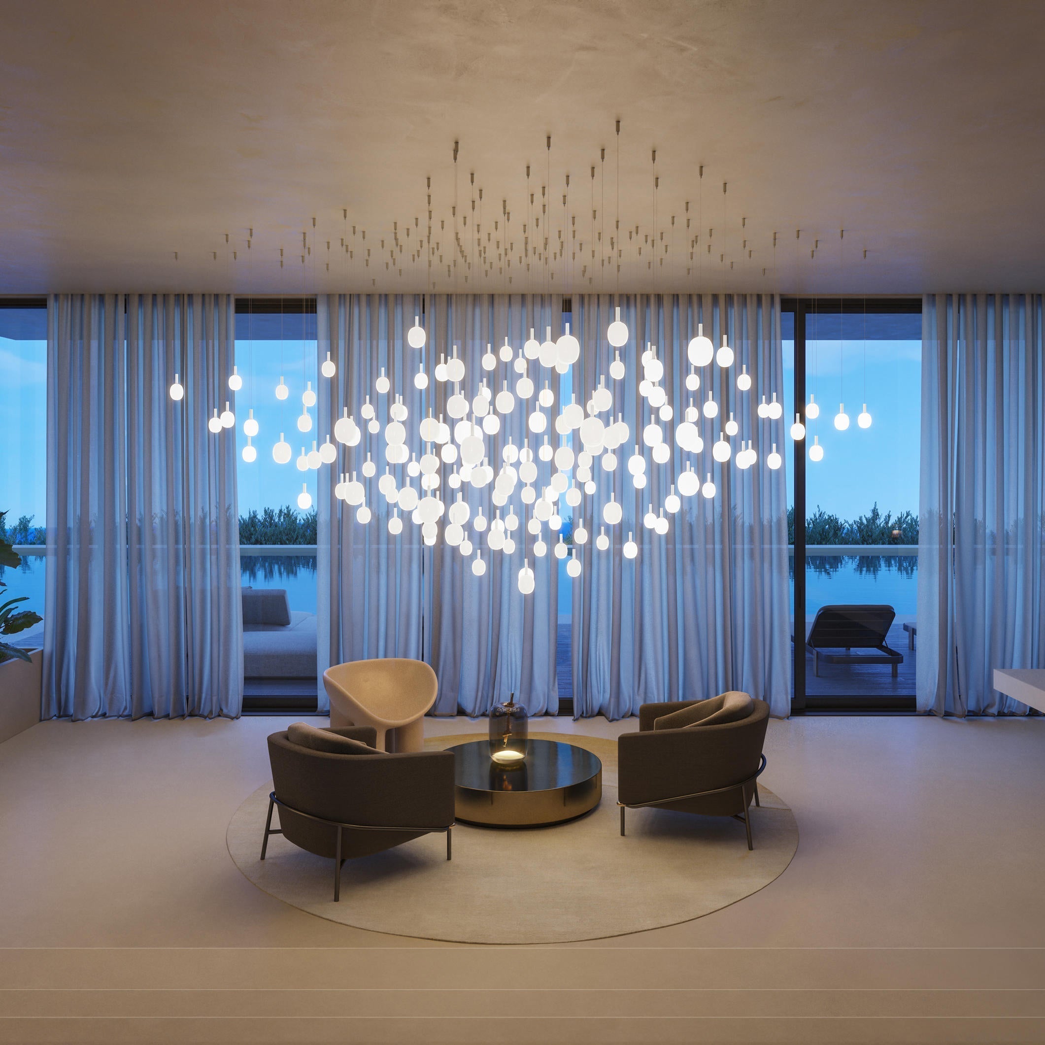Evmirion Suspension Horizontale Verre Moderne - Neutralighting