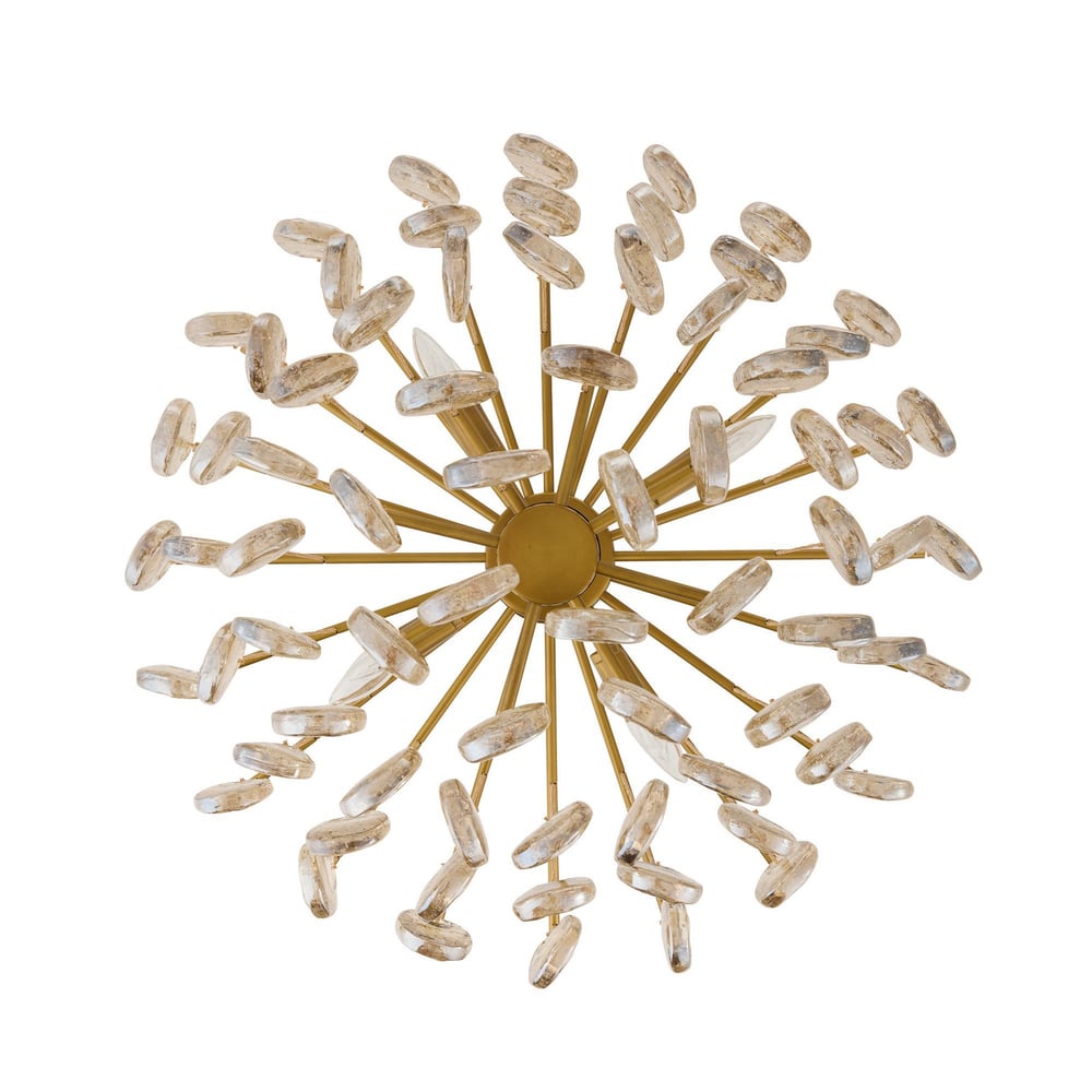 Aurora Chandelier à Gouttes en Verre Ambre Texturé - Neutralighting