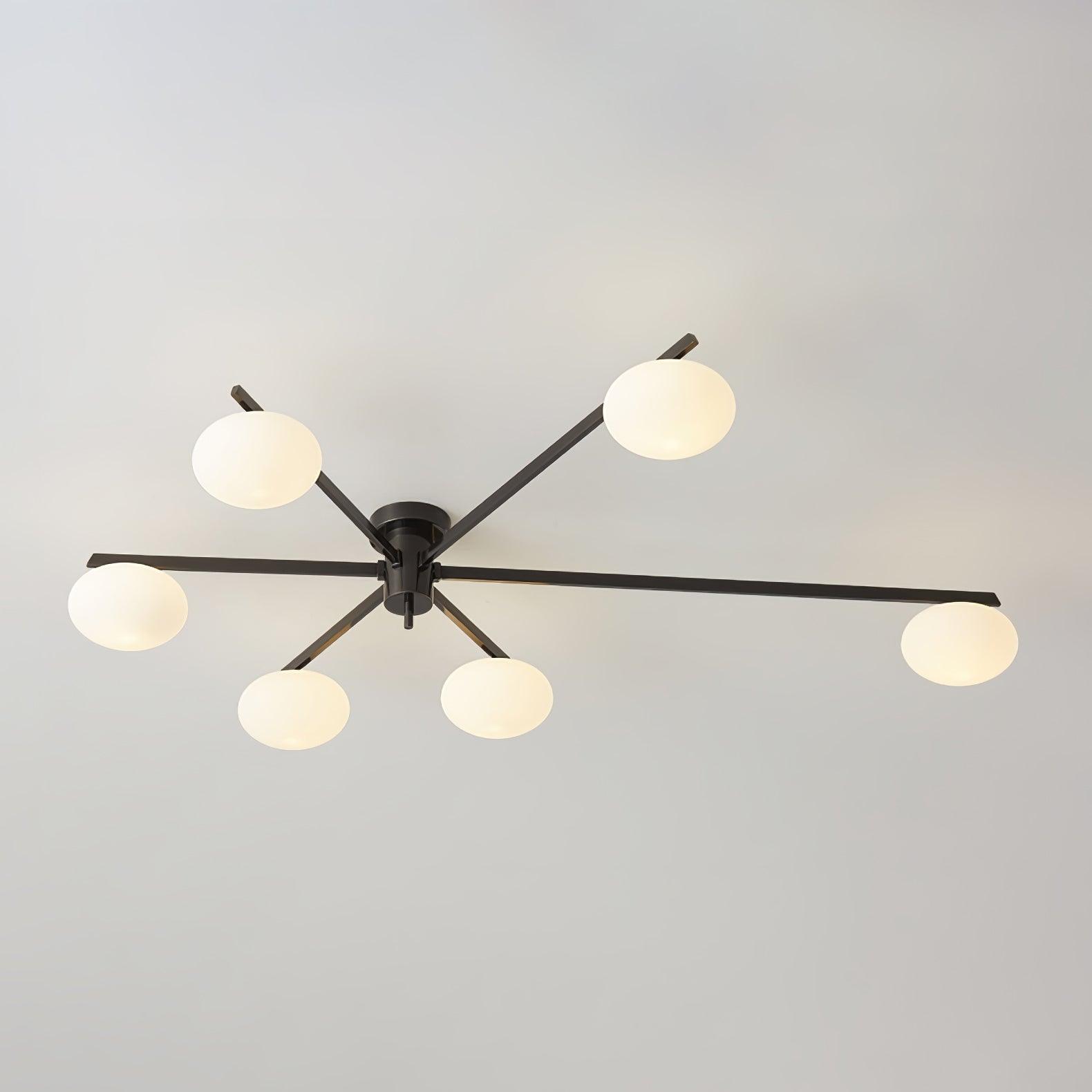 Lustra Plafonnier Noir Blanc Verre - Neutralighting