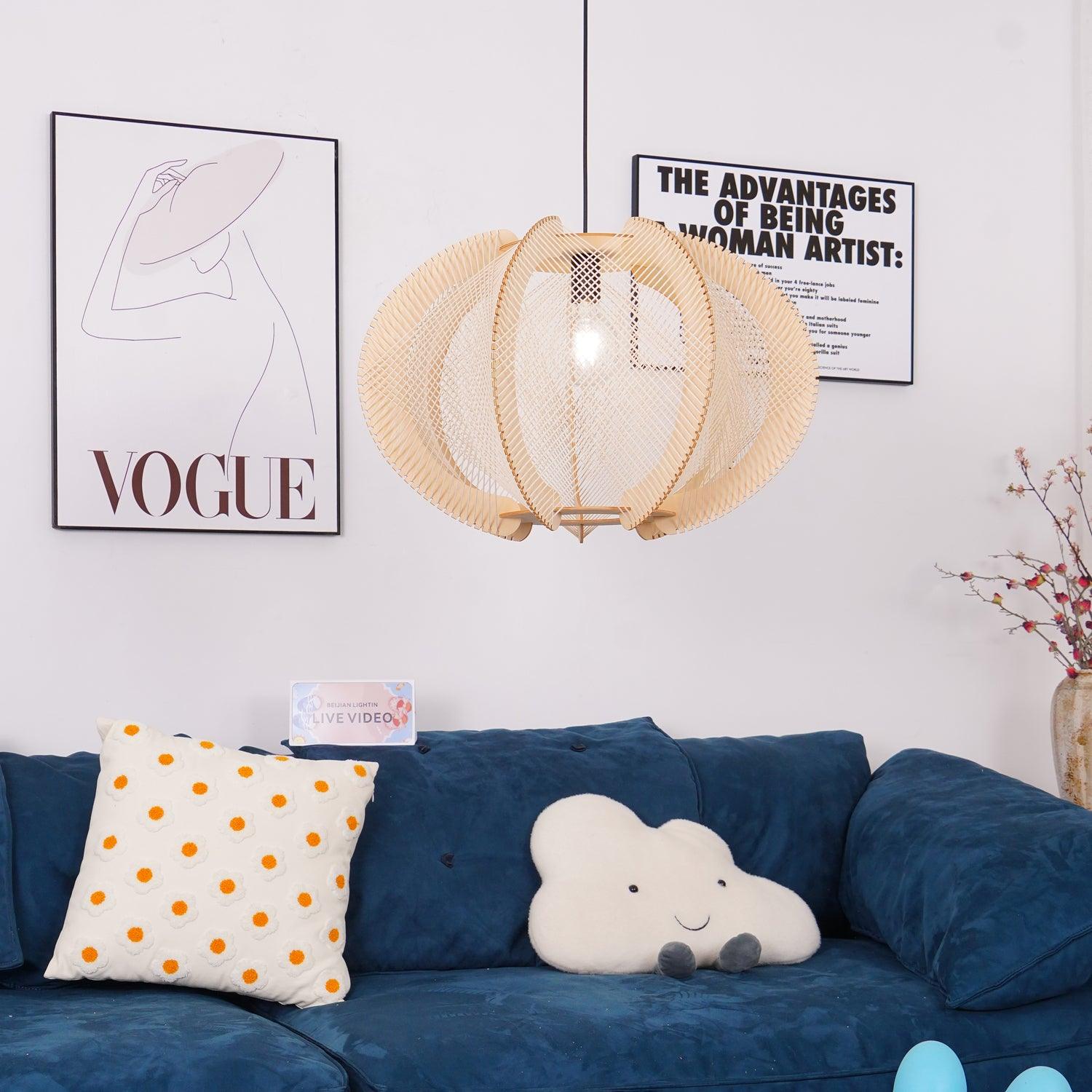 Calyraice Suspension en Bois et Corde de Chanvre - Neutralighting