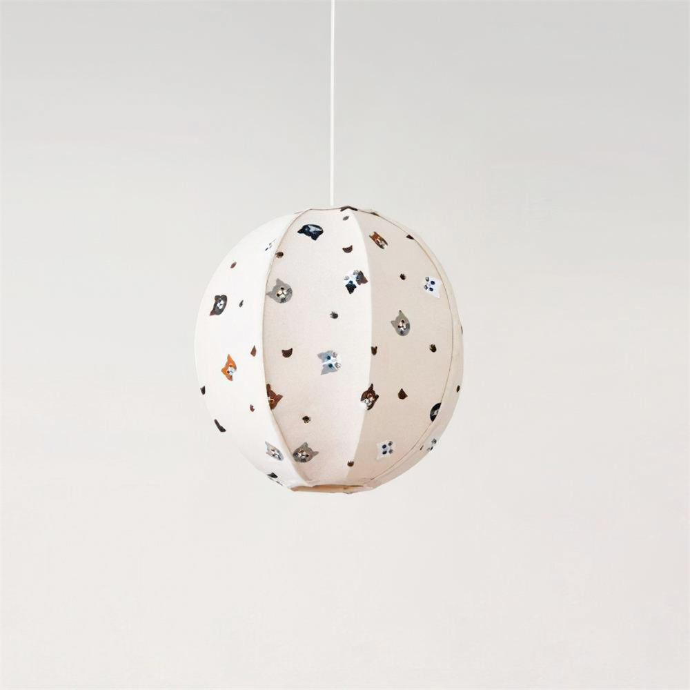 Jayne Suspension Lampe en Tissu Motif Chat Fantaisiste - Neutralighting