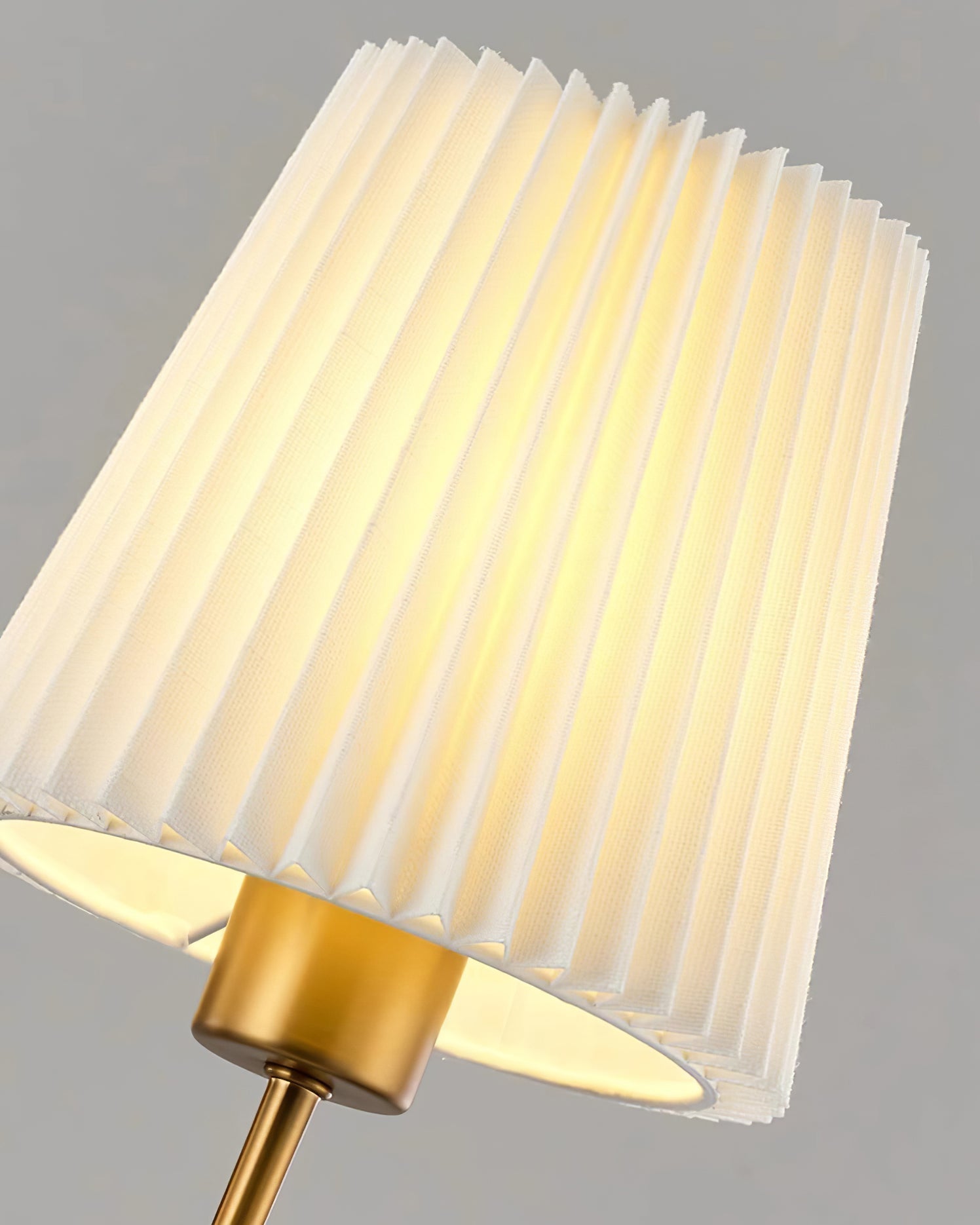 Jeremiah Chandelier Pleated Fabric Shades Brass Wood - Letslighting