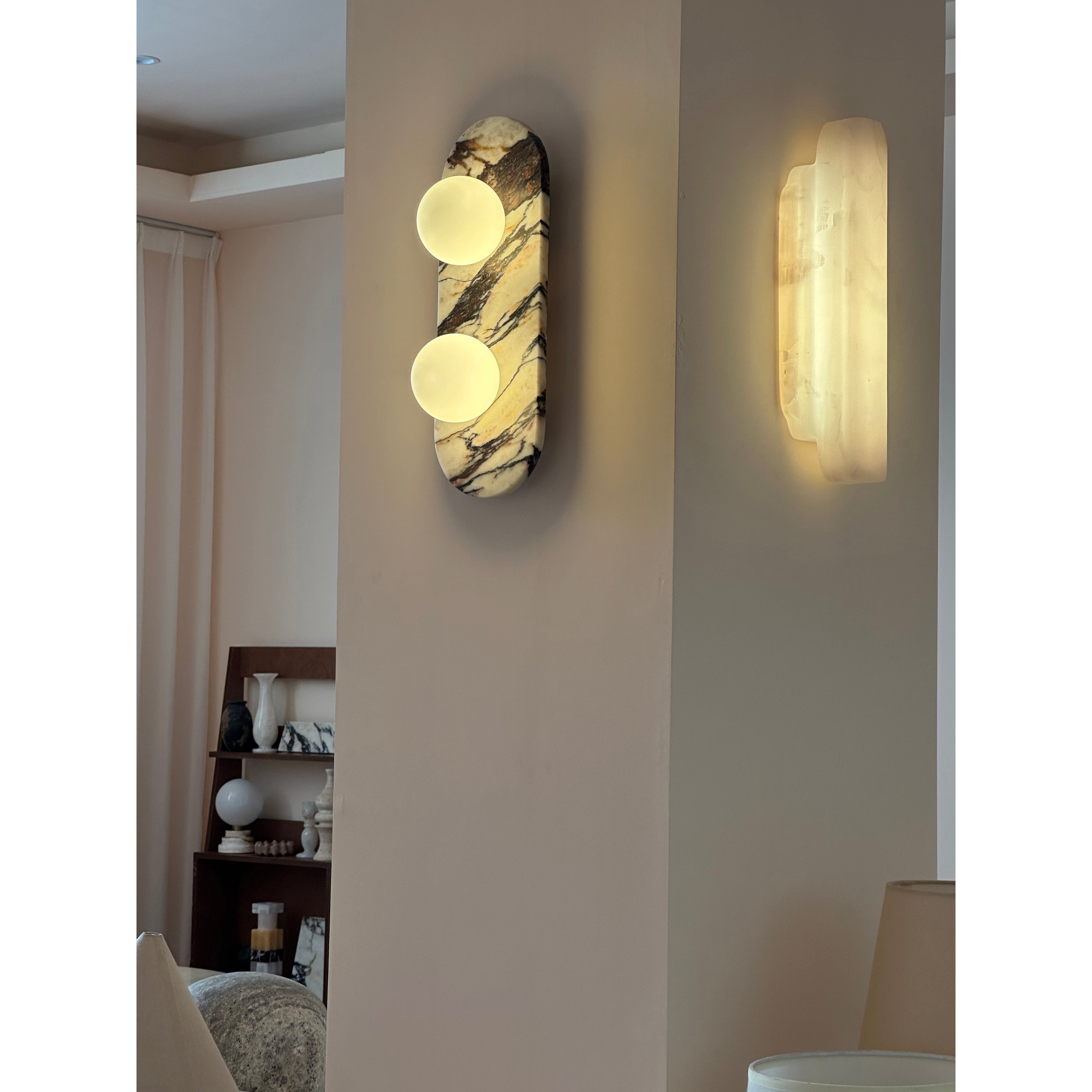 Alvuvyo Elegance Modern Marble Wall Lamp - Lamp Copper