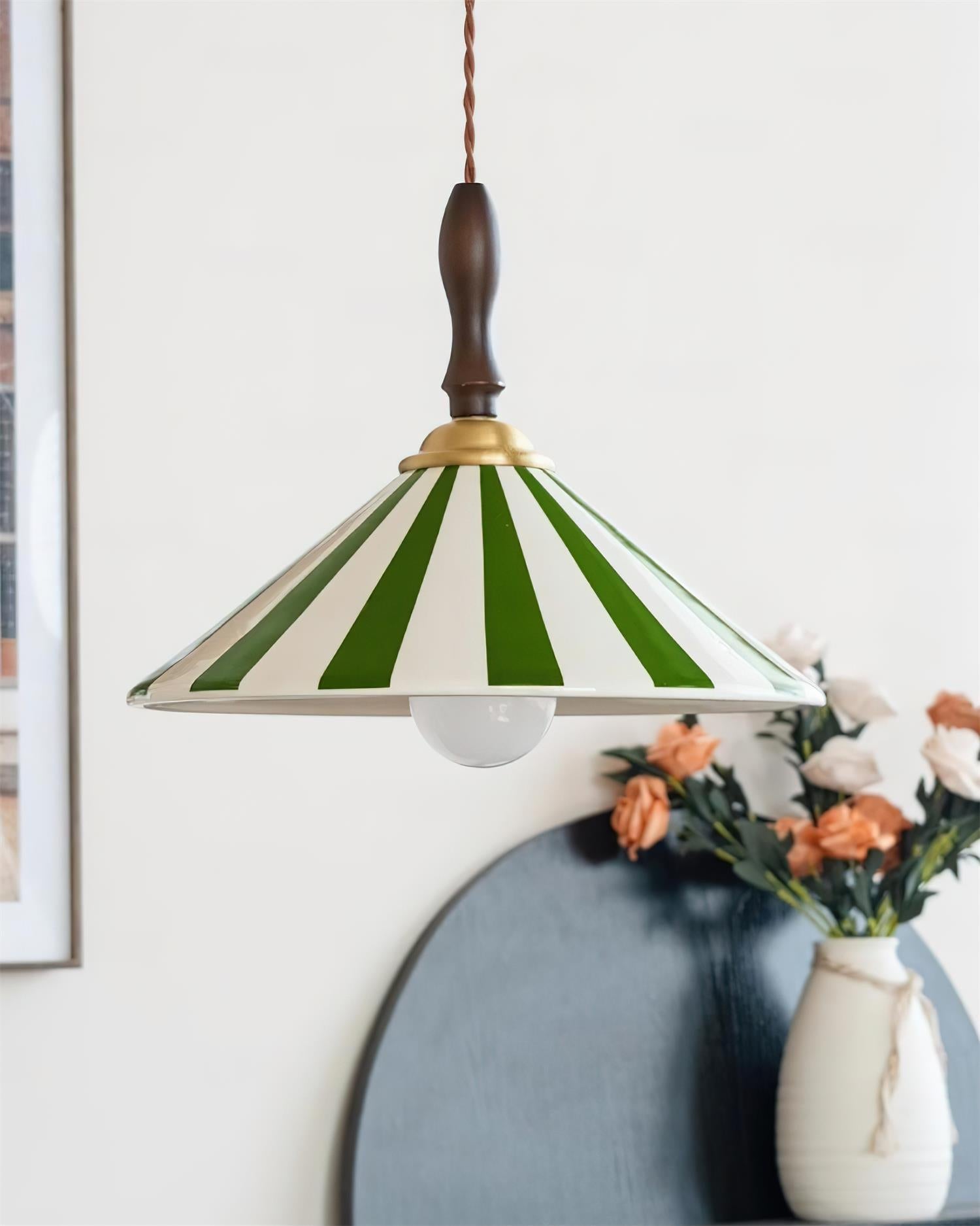 Jollycap Suspension Abat-jour Céramique Rayé - Neutralighting