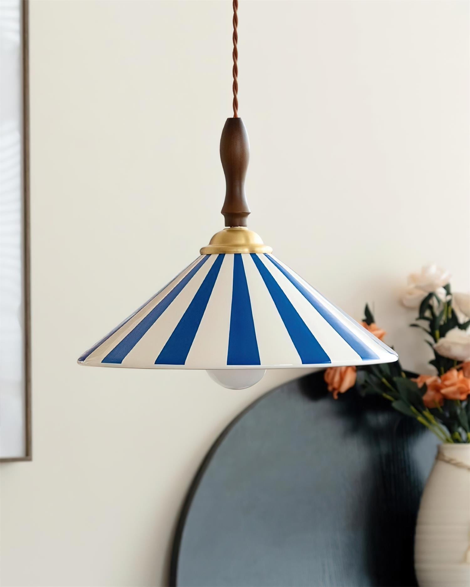 Jollycap Suspension Abat-jour Céramique Rayé - Neutralighting