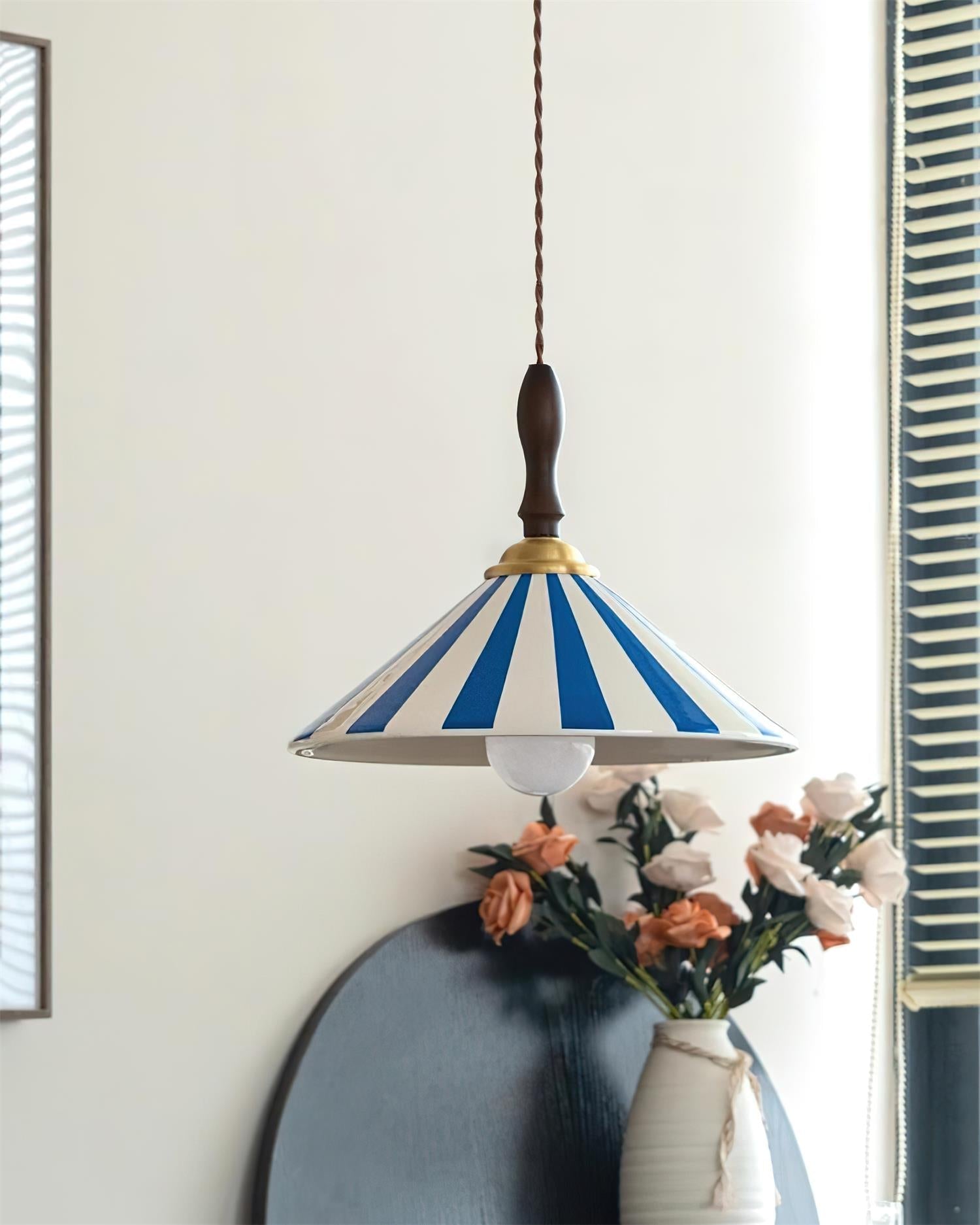Jollycap Suspension Abat-jour Céramique Rayé - Neutralighting