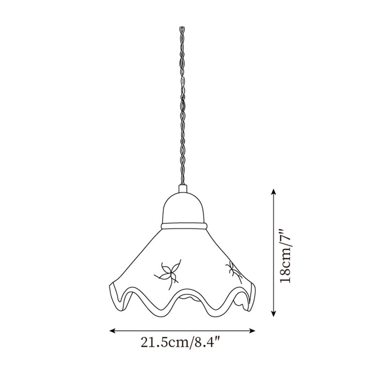 Kora Lampe Pendante Abat-jour Céramique Ondulé - Neutralighting