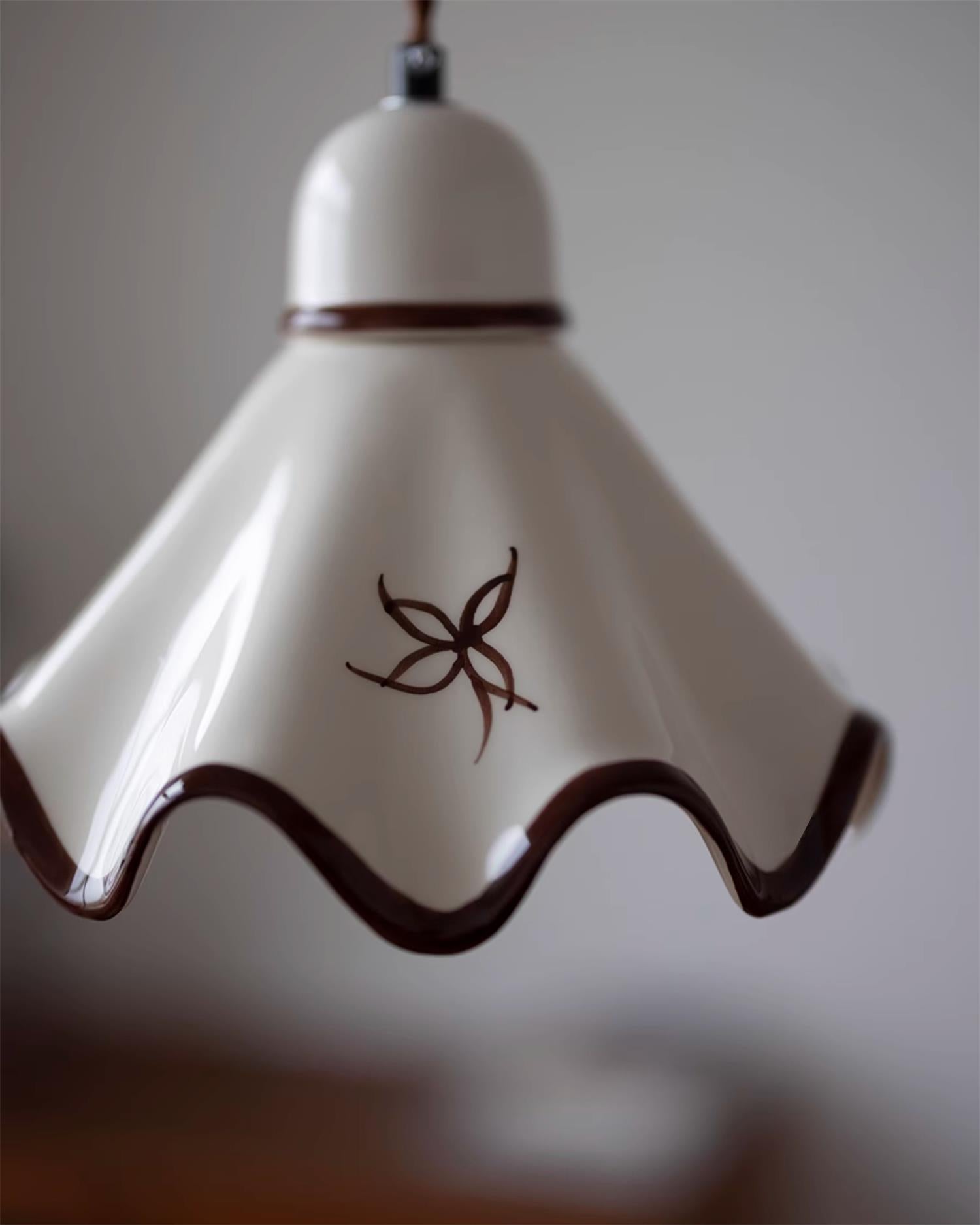 Kora Lampe Pendante Abat-jour Céramique Ondulé - Neutralighting