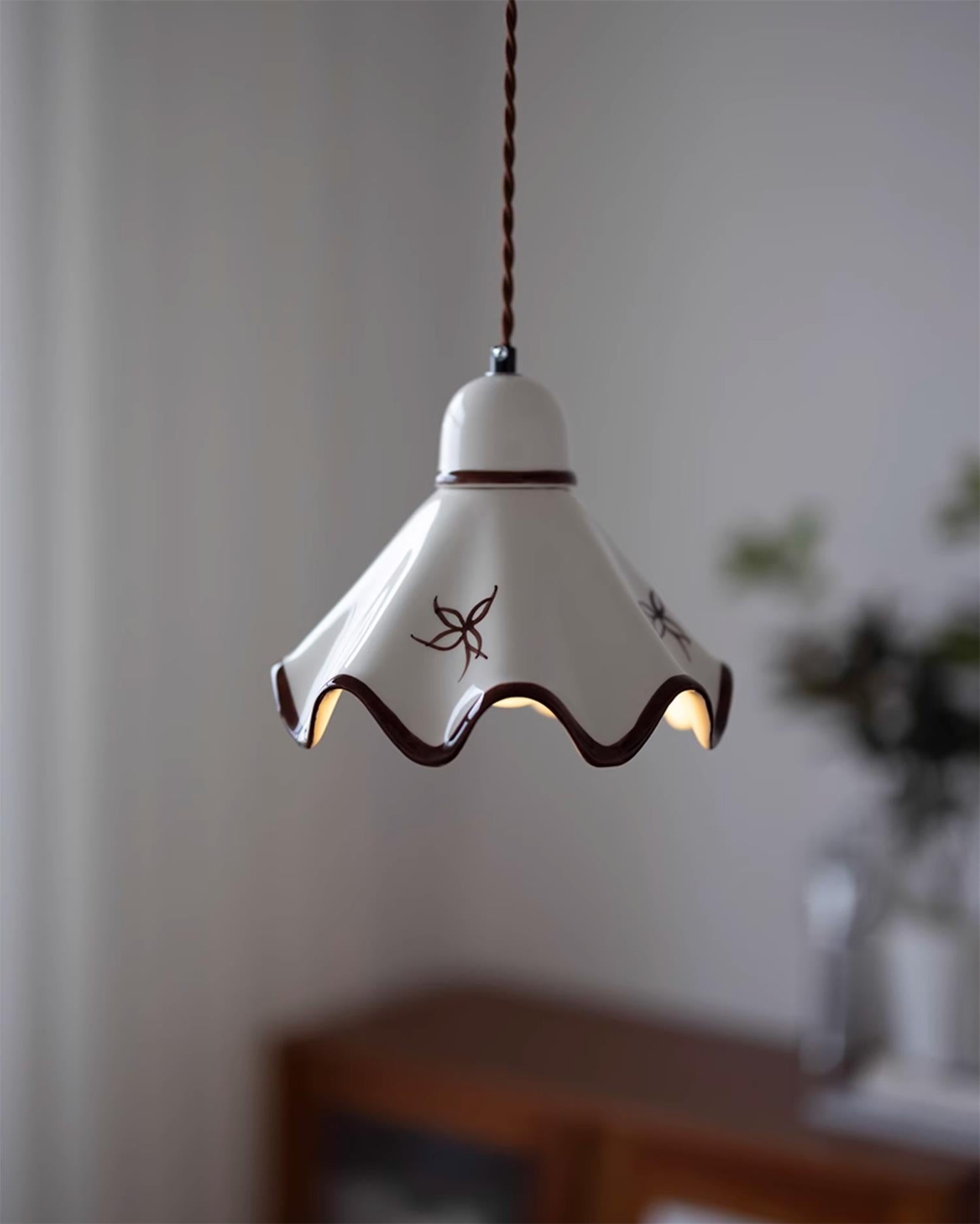Kora Lampe Pendante Abat-jour Céramique Ondulé - Neutralighting