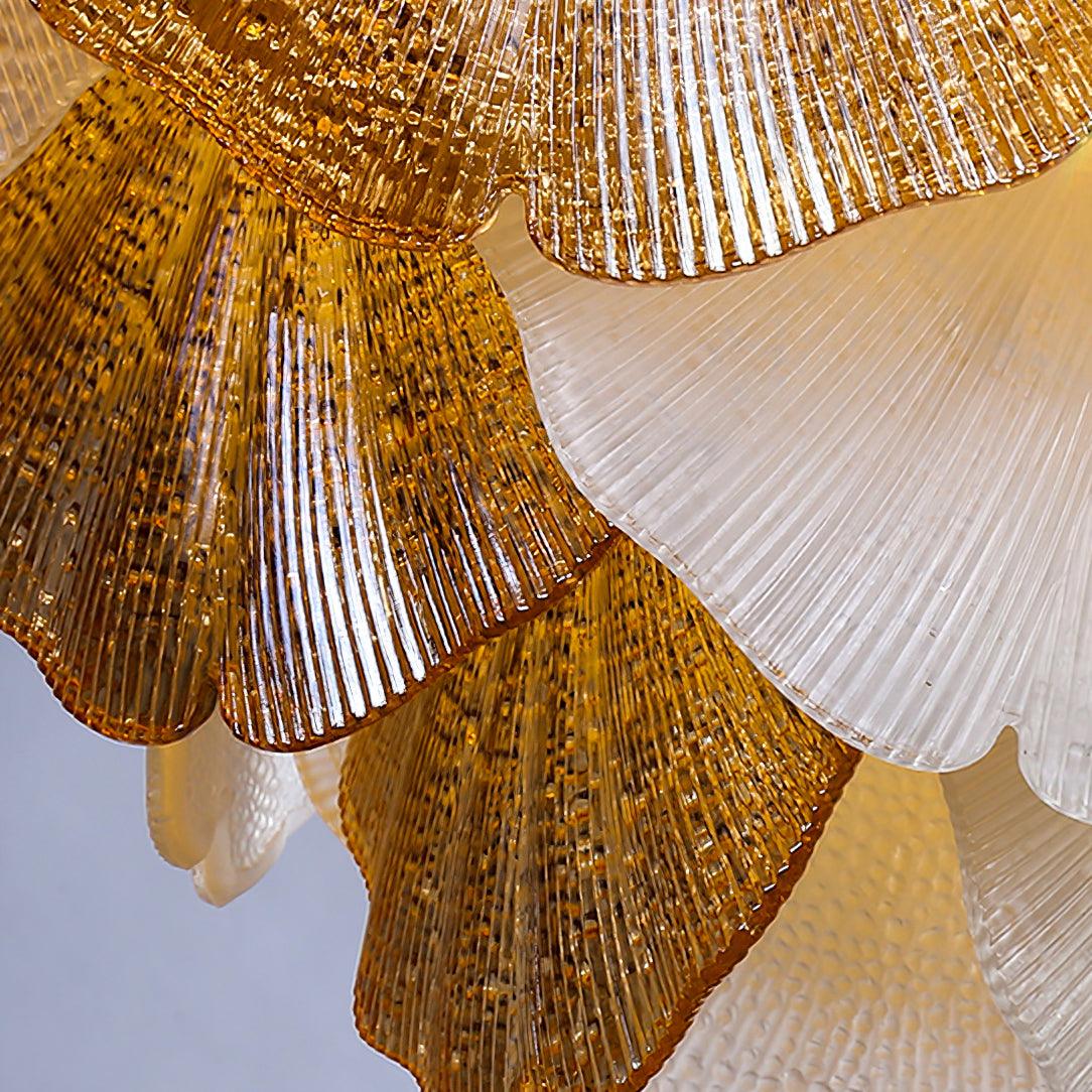 Fionel Lustre Feuilles en Verre Ambre et Blanc - Neutralighting