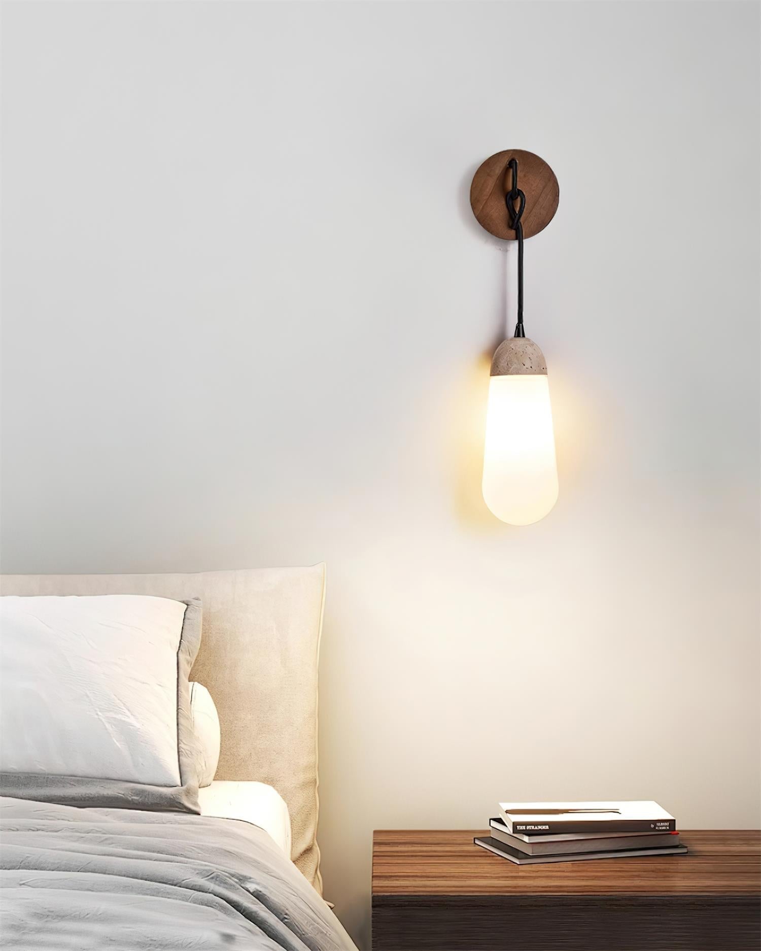 Ritta Applique Murale Travertin Forme Goutte - Neutralighting
