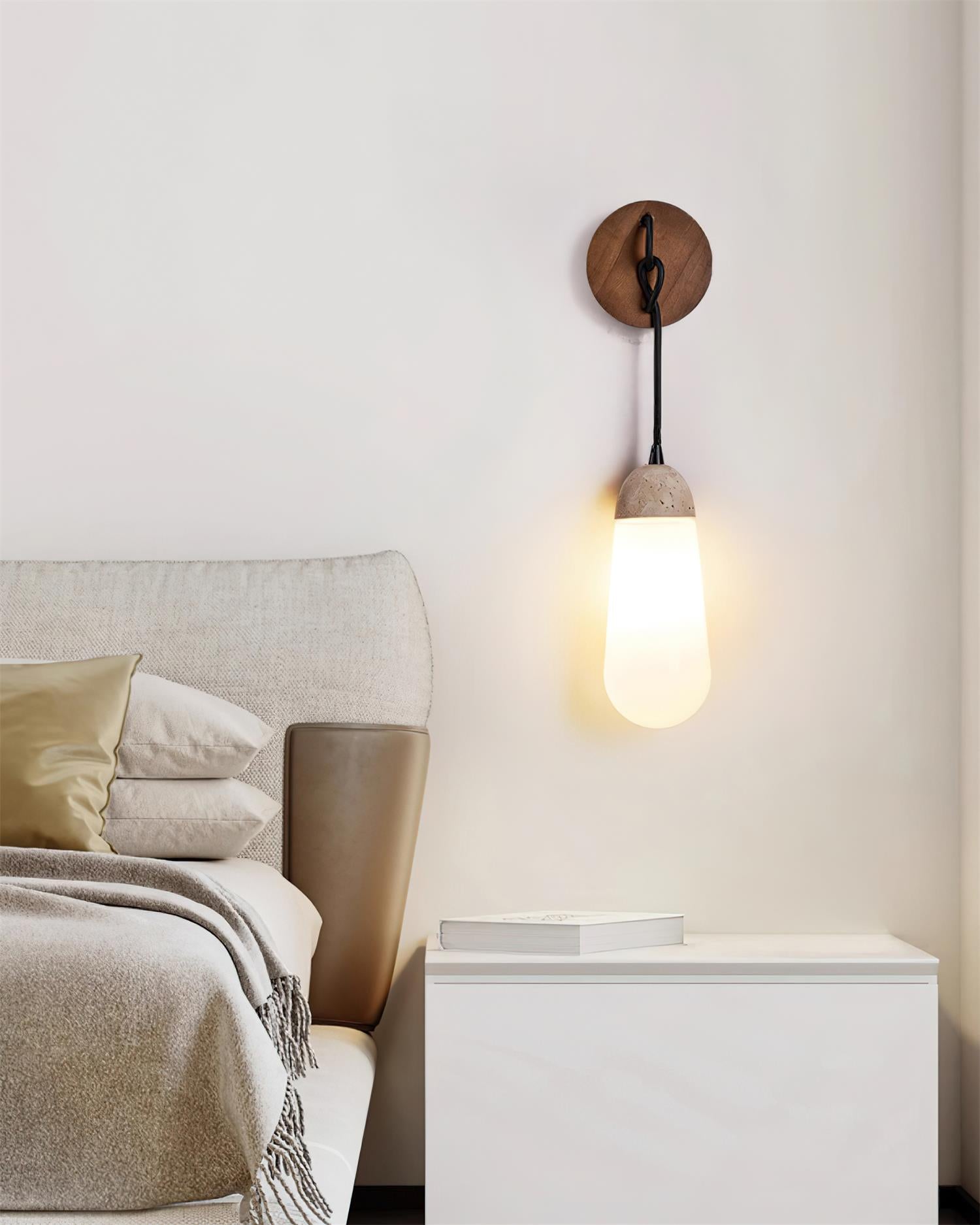 Ritta Applique Murale Travertin Forme Goutte - Neutralighting