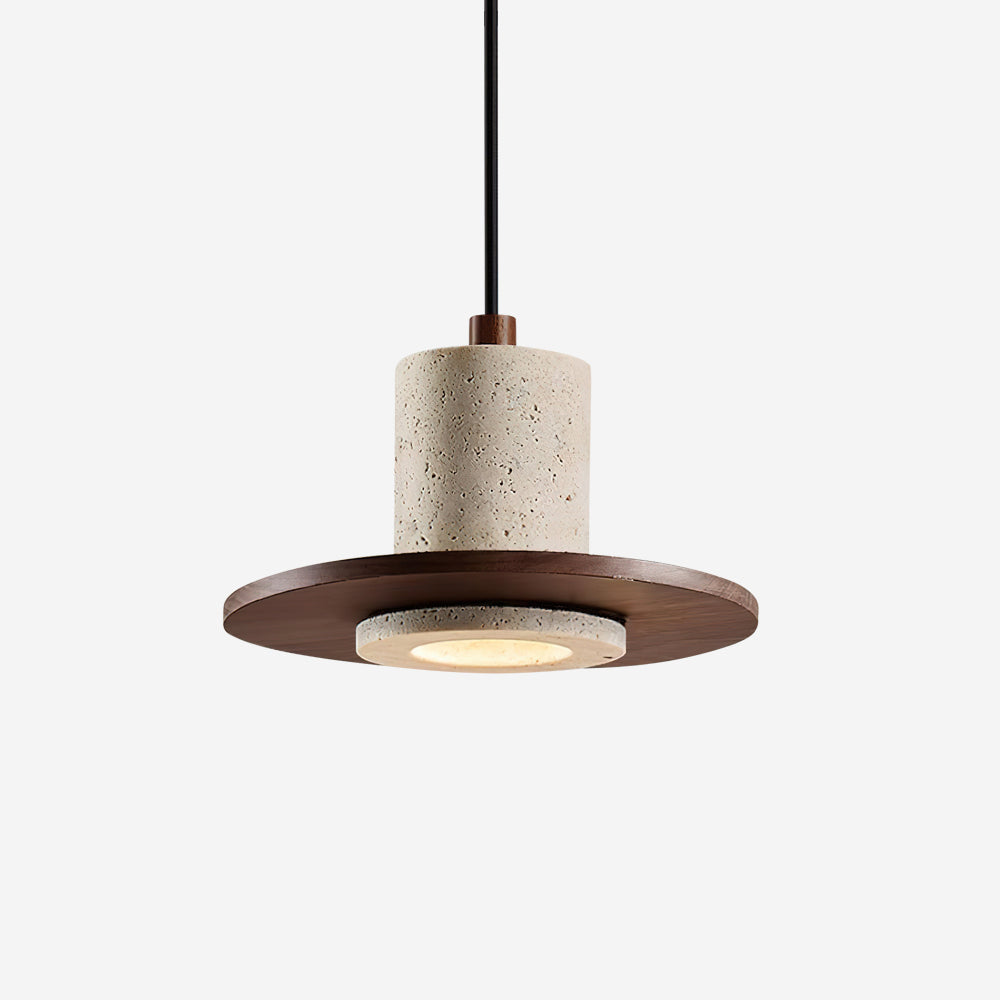 Ritta Lampe Pendante Travertin Silhouette Haut-de‐Forme - Neutralighting