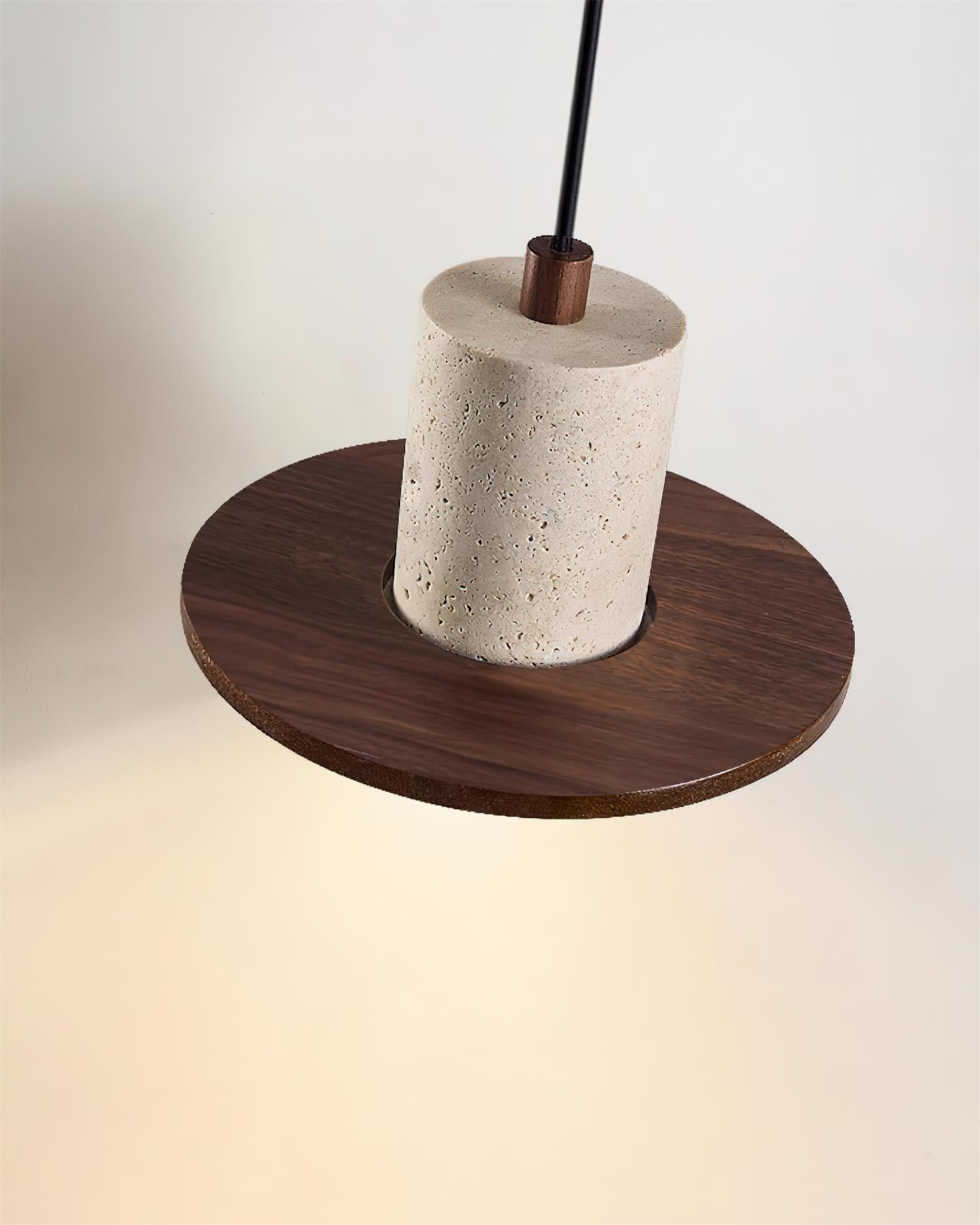 Ritta Lampe Pendante Travertin Silhouette Haut-de‐Forme - Neutralighting