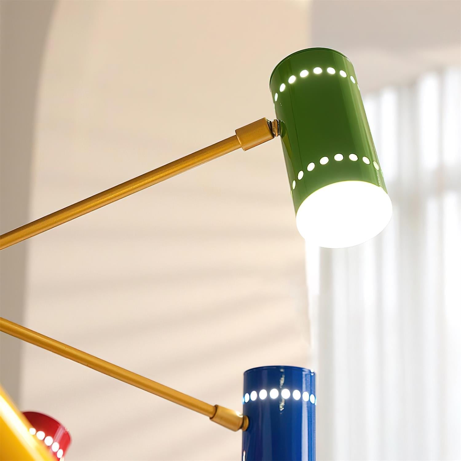 Kaleido Lustre avec Accents Colorés en Rayons - Neutralighting