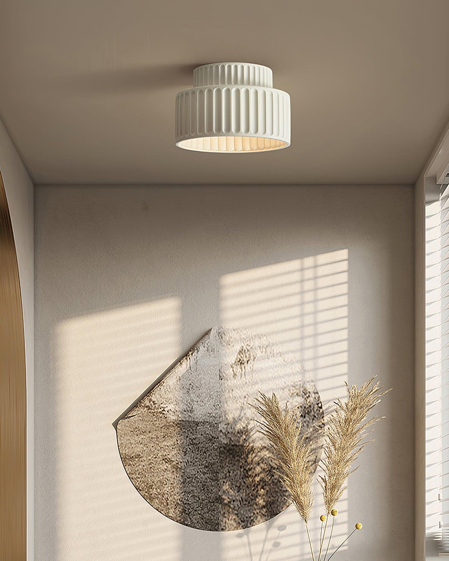 Solara Plafonnier avec abat-jour plissé en acrylique - Neutralighting