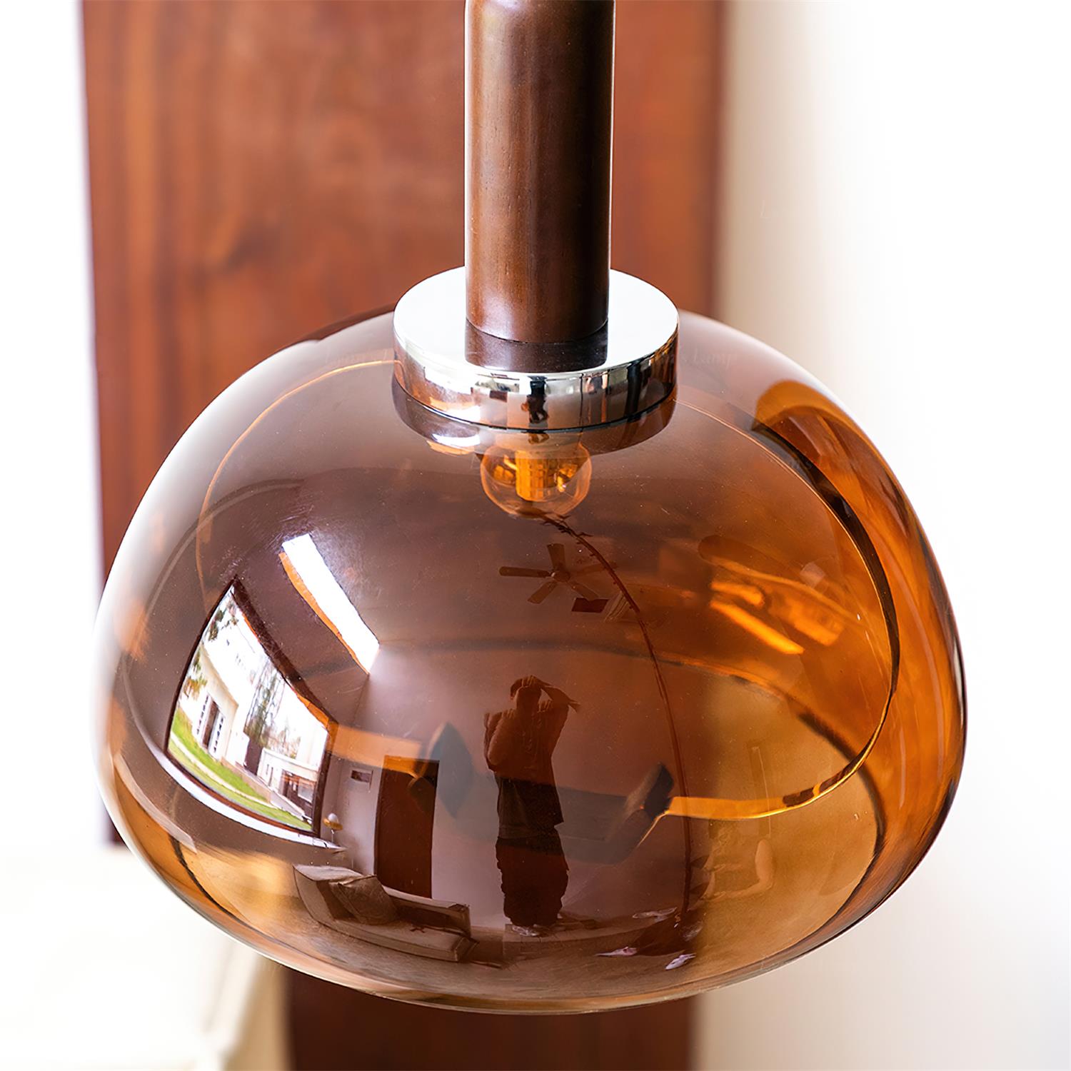 Karina Suspension Ambre Verre Moderne - Neutralighting