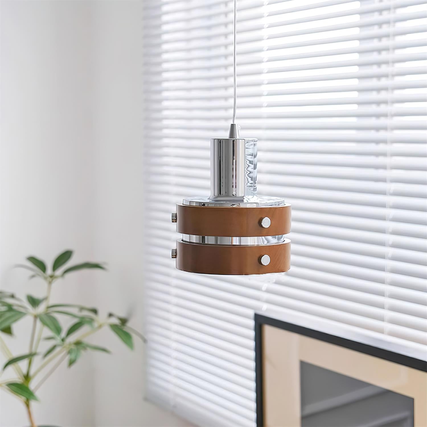 Karry Pendant Lamp Chrome Wood - Letslighting