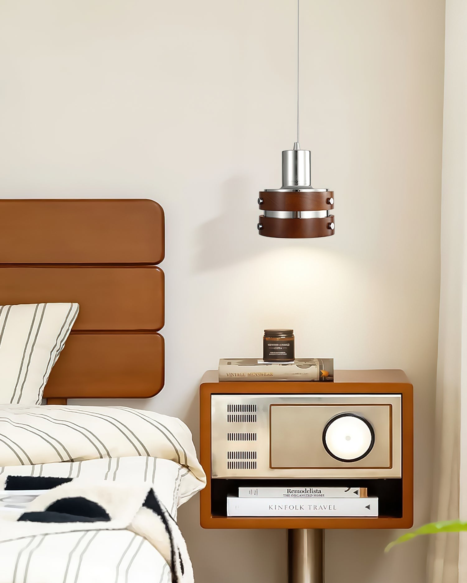 Karry Pendant Lamp Chrome Wood - Letslighting