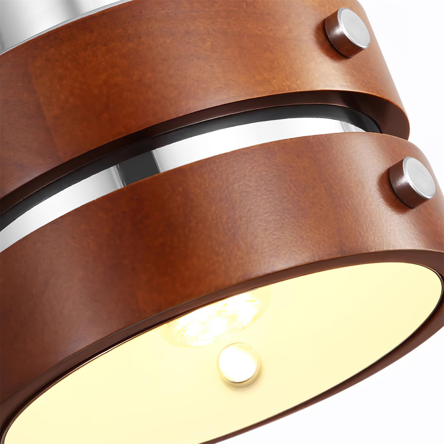Karry Pendant Lamp Chrome Wood - Letslighting