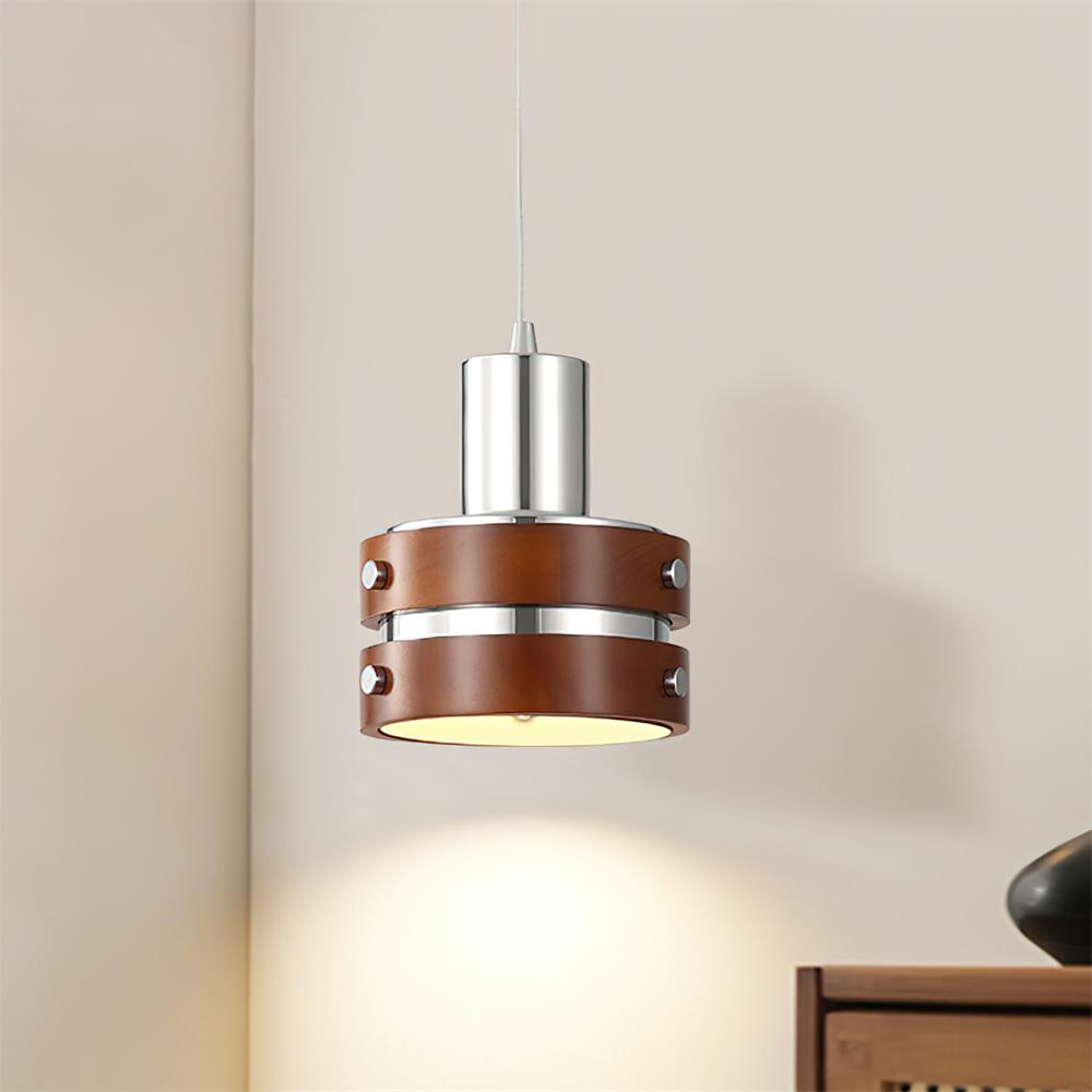 Karry Pendant Lamp Chrome Wood - Letslighting