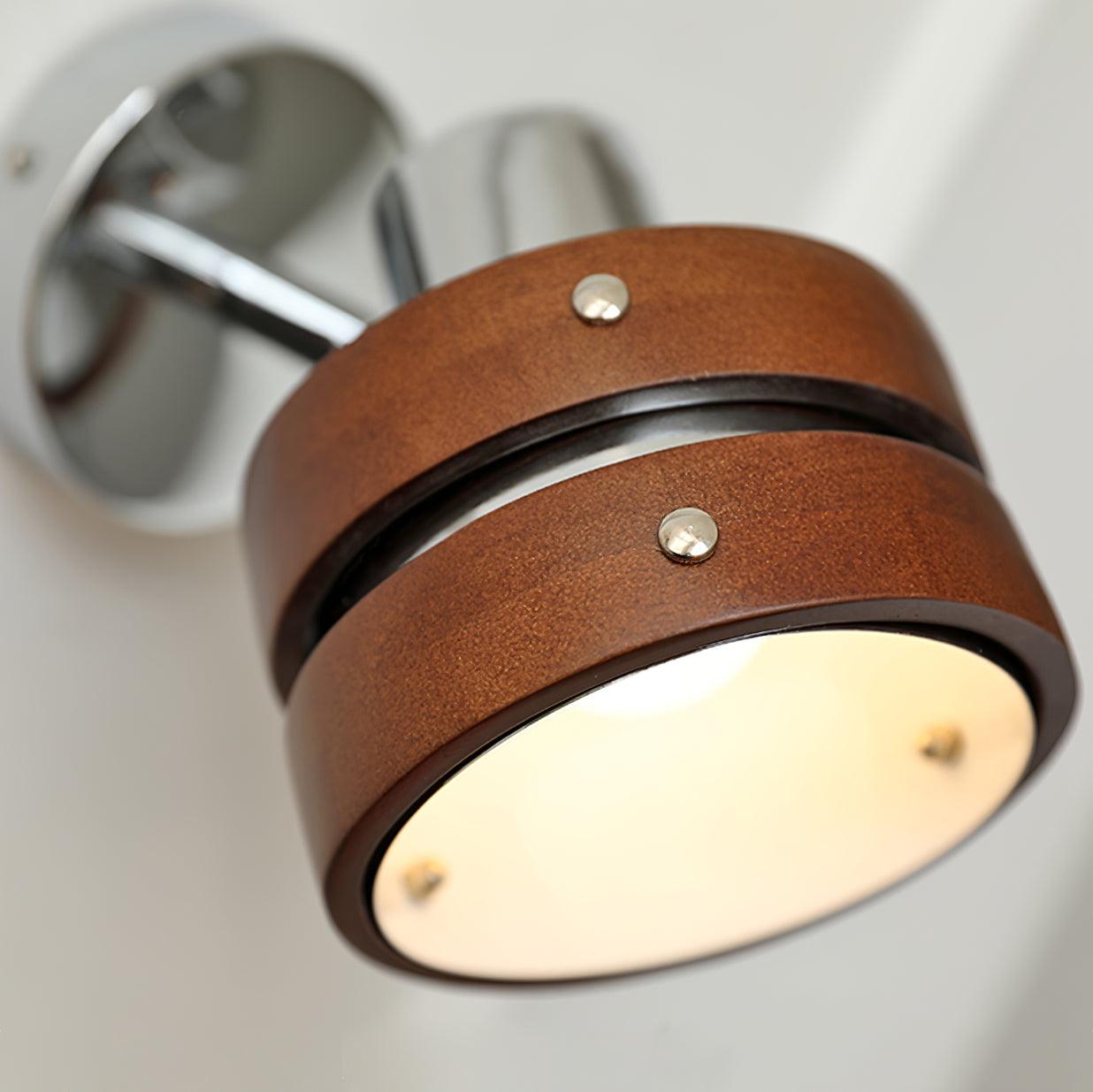 Wall Lamp & Wood Barrel Shade Adjustable Warm Glow - Letslighting