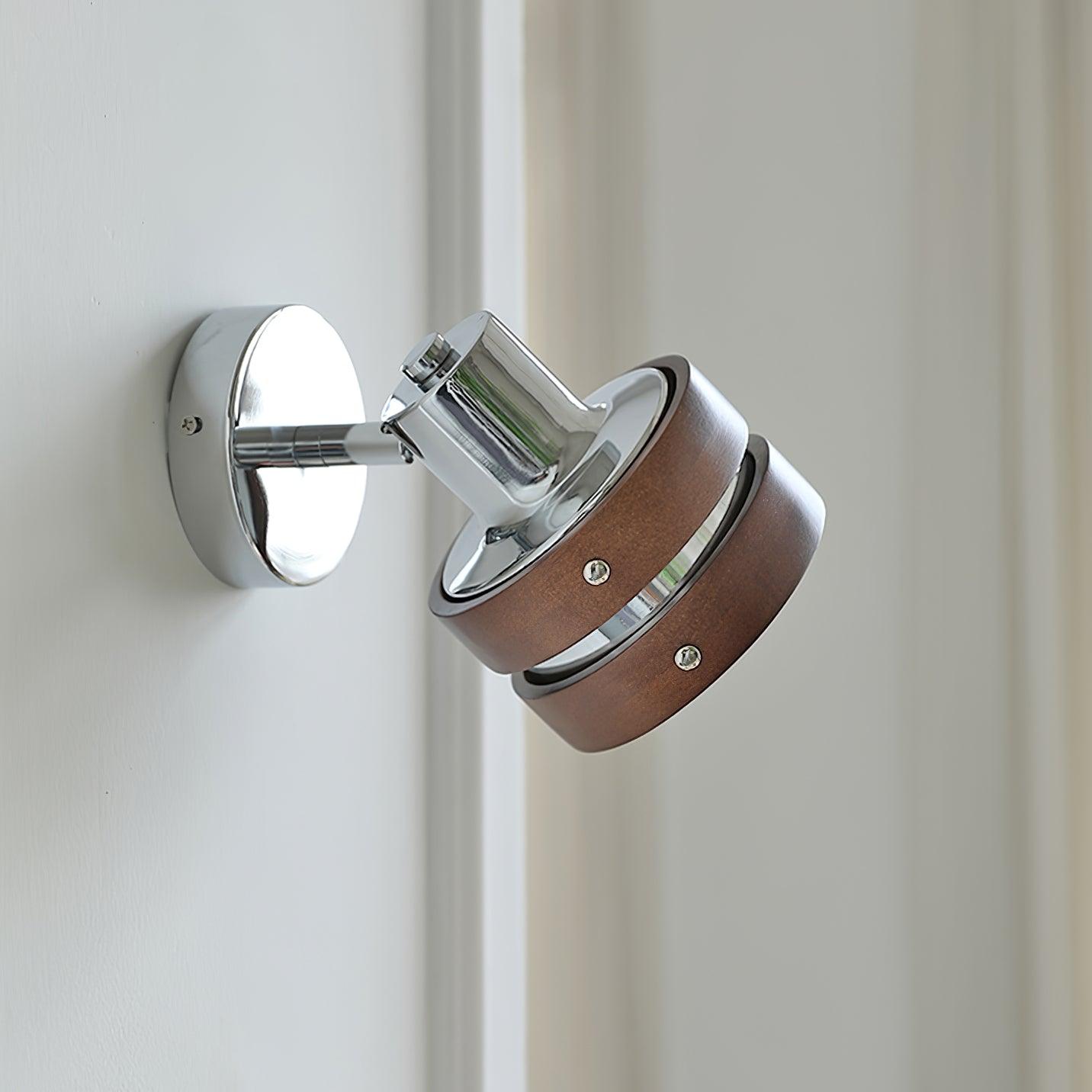 Wall Lamp & Wood Barrel Shade Adjustable Warm Glow - Letslighting