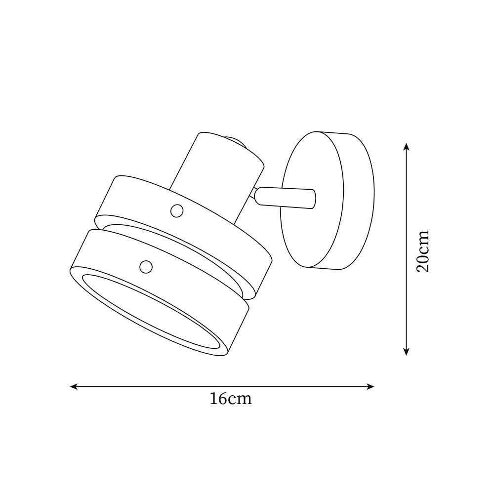 Wall Lamp & Wood Barrel Shade Adjustable Warm Glow - Letslighting