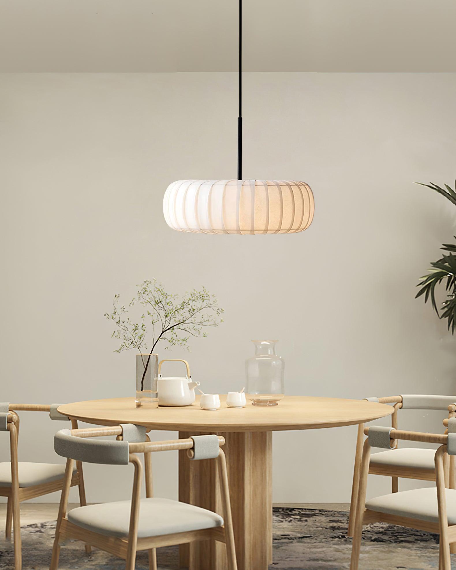 Kathy Lampe Suspendue Tissu Superposée Ronde - Neutralighting