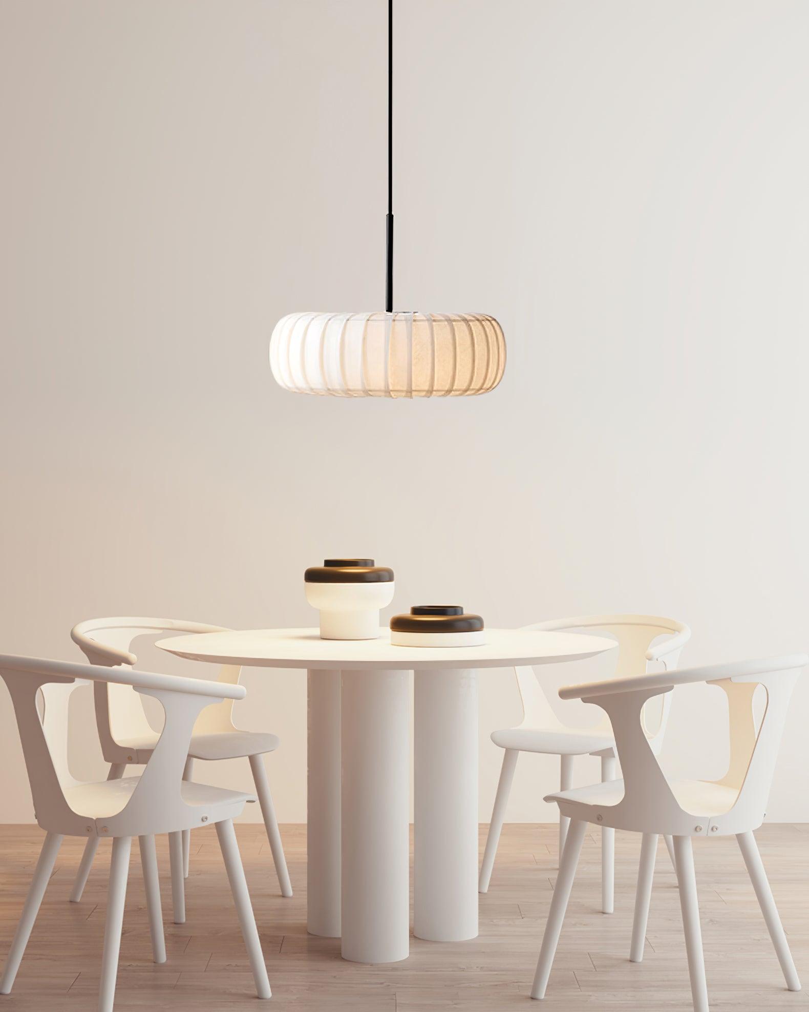 Kathy Lampe Suspendue Tissu Superposée Ronde - Neutralighting