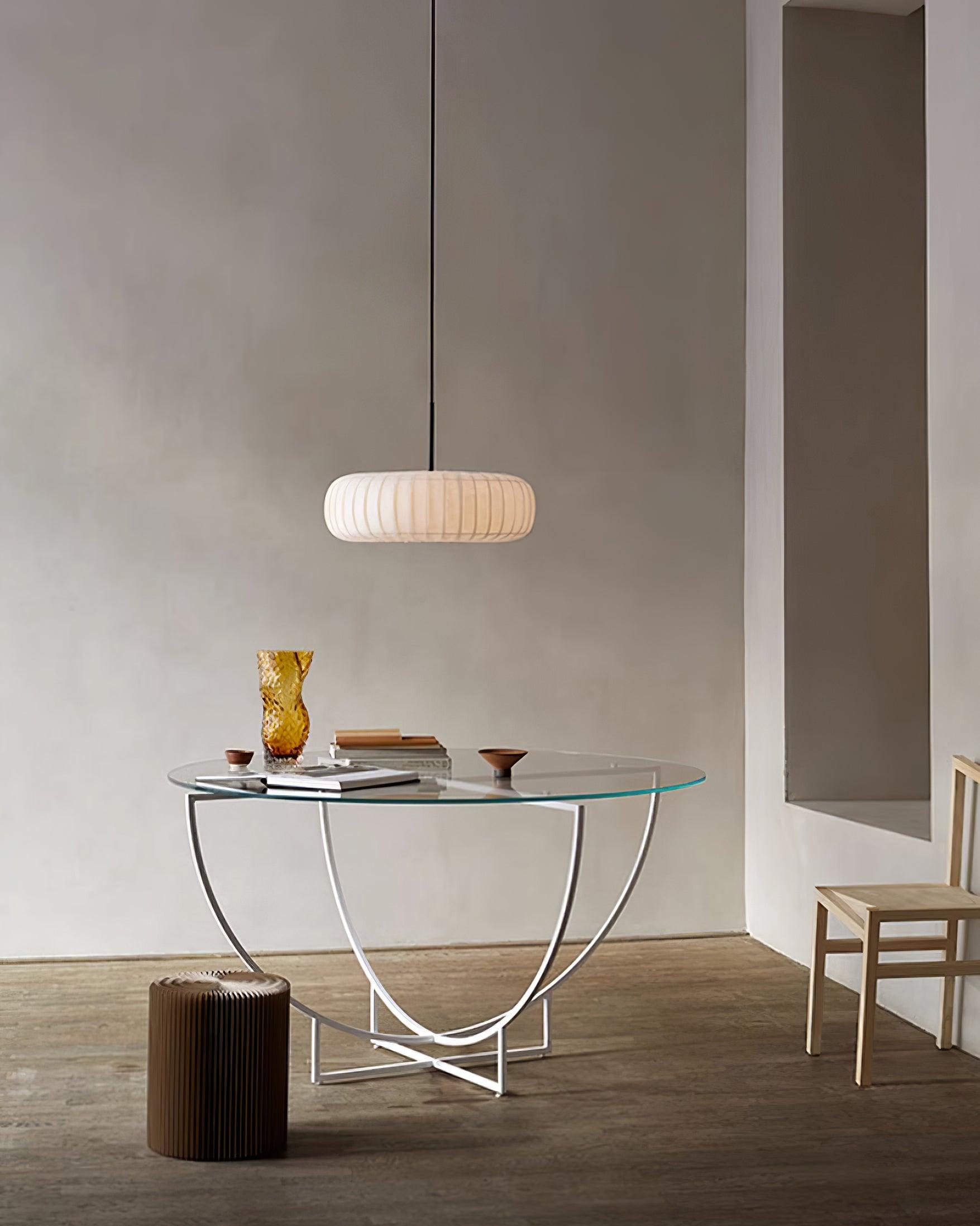 Kathy Lampe Suspendue Tissu Superposée Ronde - Neutralighting