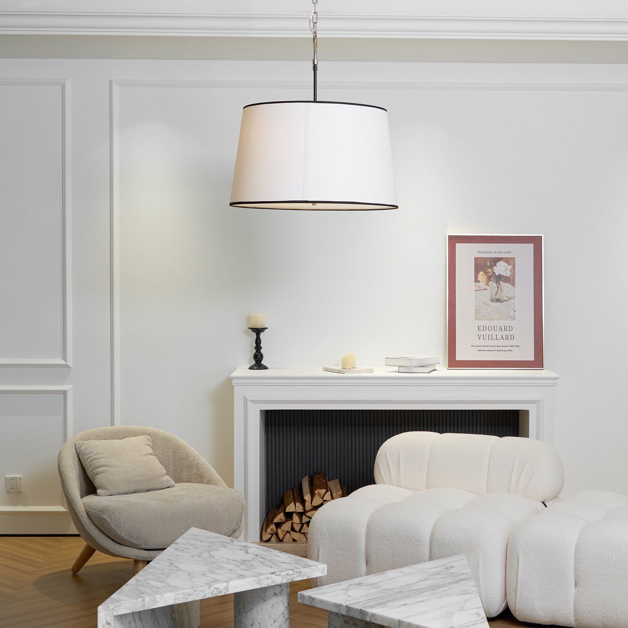 Aurzorora Vintage Industrial Brass Fabric Pendant Lamp - Neutralighting