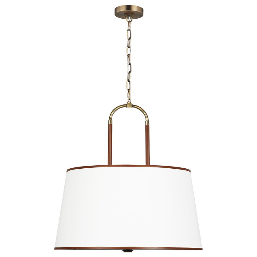 Aurzorora Vintage Industrial Brass Fabric Pendant Lamp - Neutralighting
