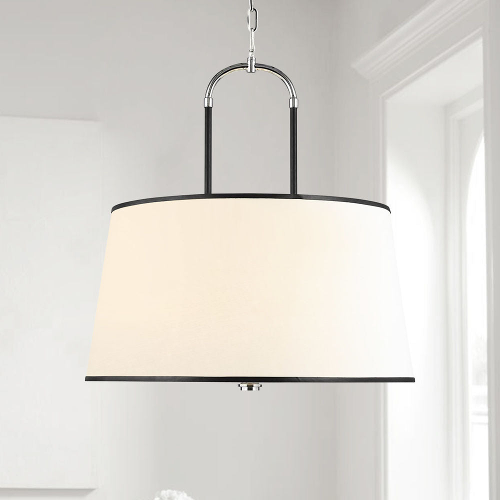 Aurzorora Vintage Industrial Brass Fabric Pendant Lamp - Neutralighting