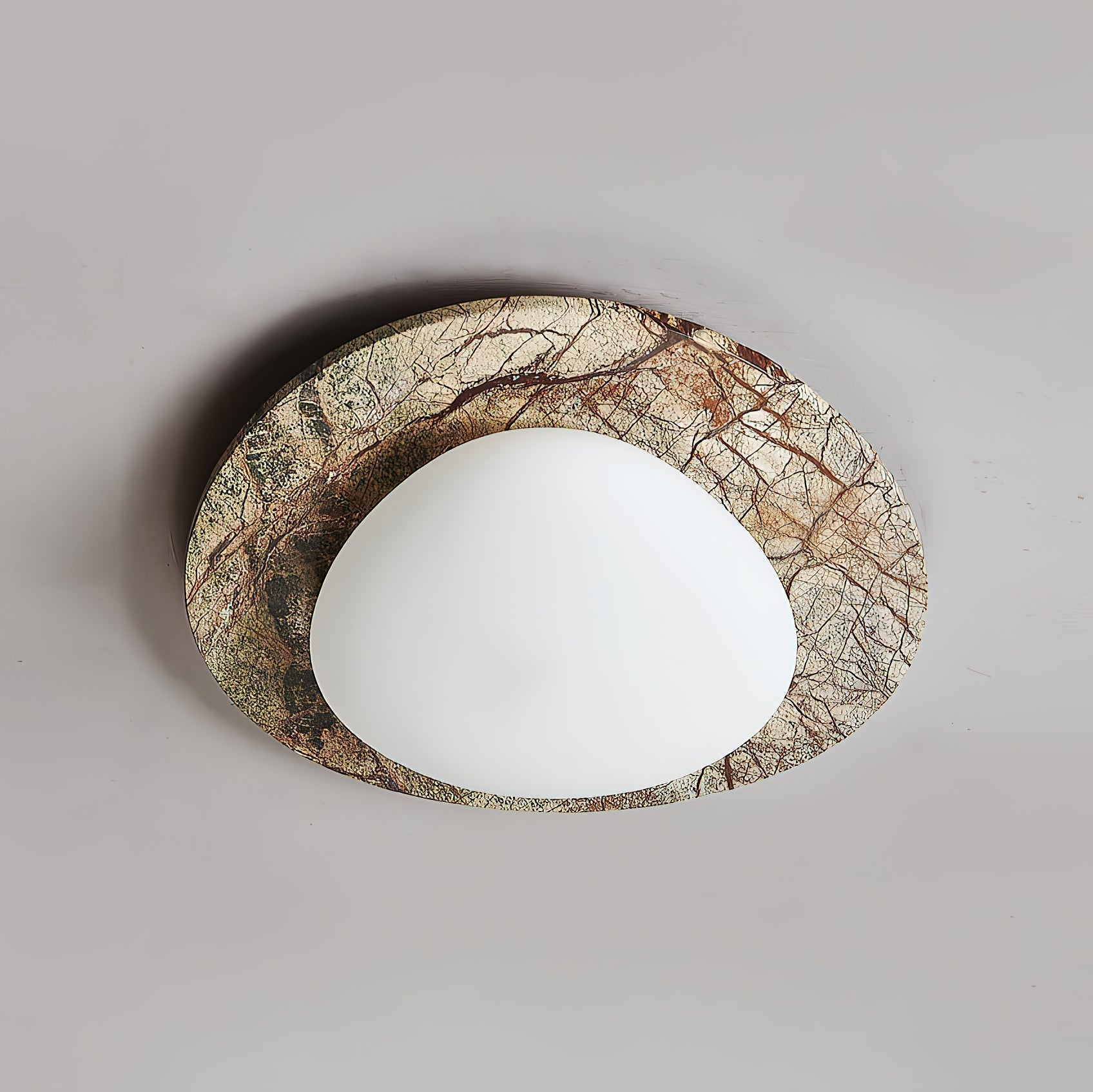 Cishaora Modern Minimalist White Marble Ceiling Lamp - Lamp Copper