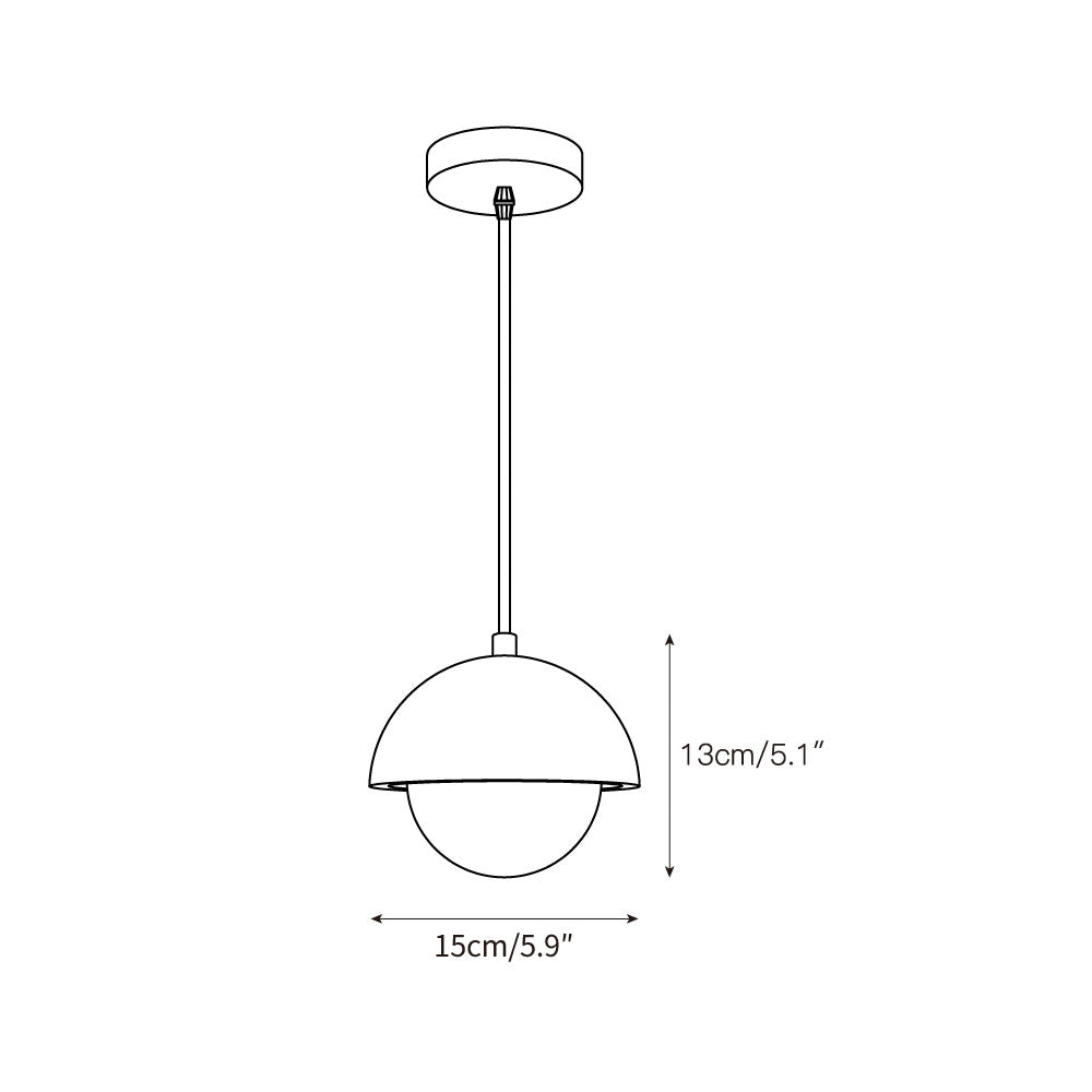 Lylorarae Modern Minimalist Marble Glass Pendant Lamp - Lamp Copper