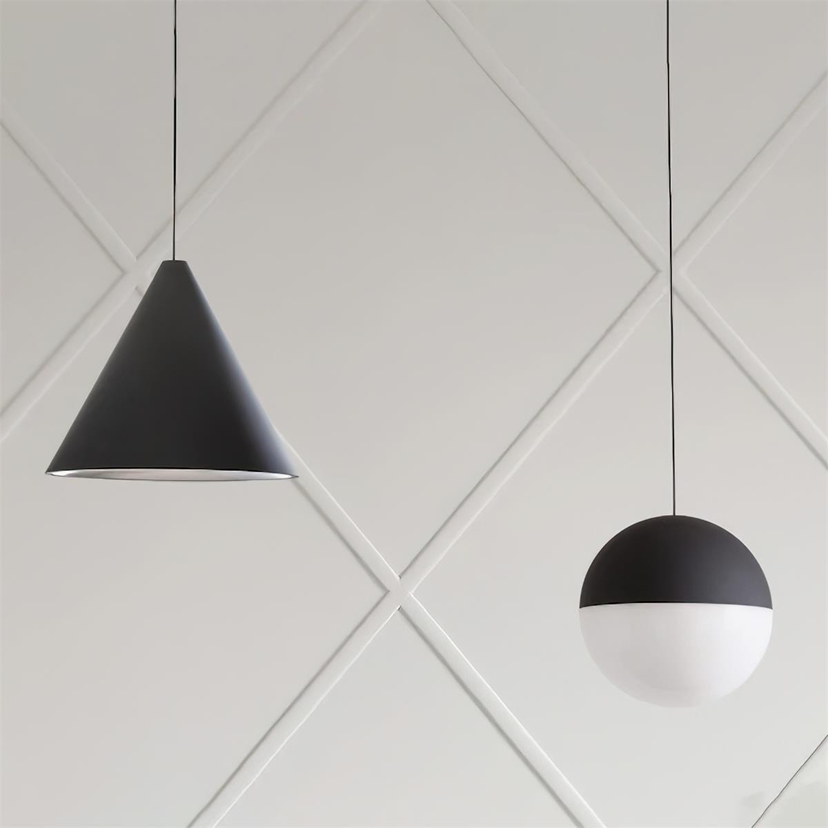 Cone Lampe Pendante Abat-jour Conique Noir pour Style Industriel Moderne - Neutralighting