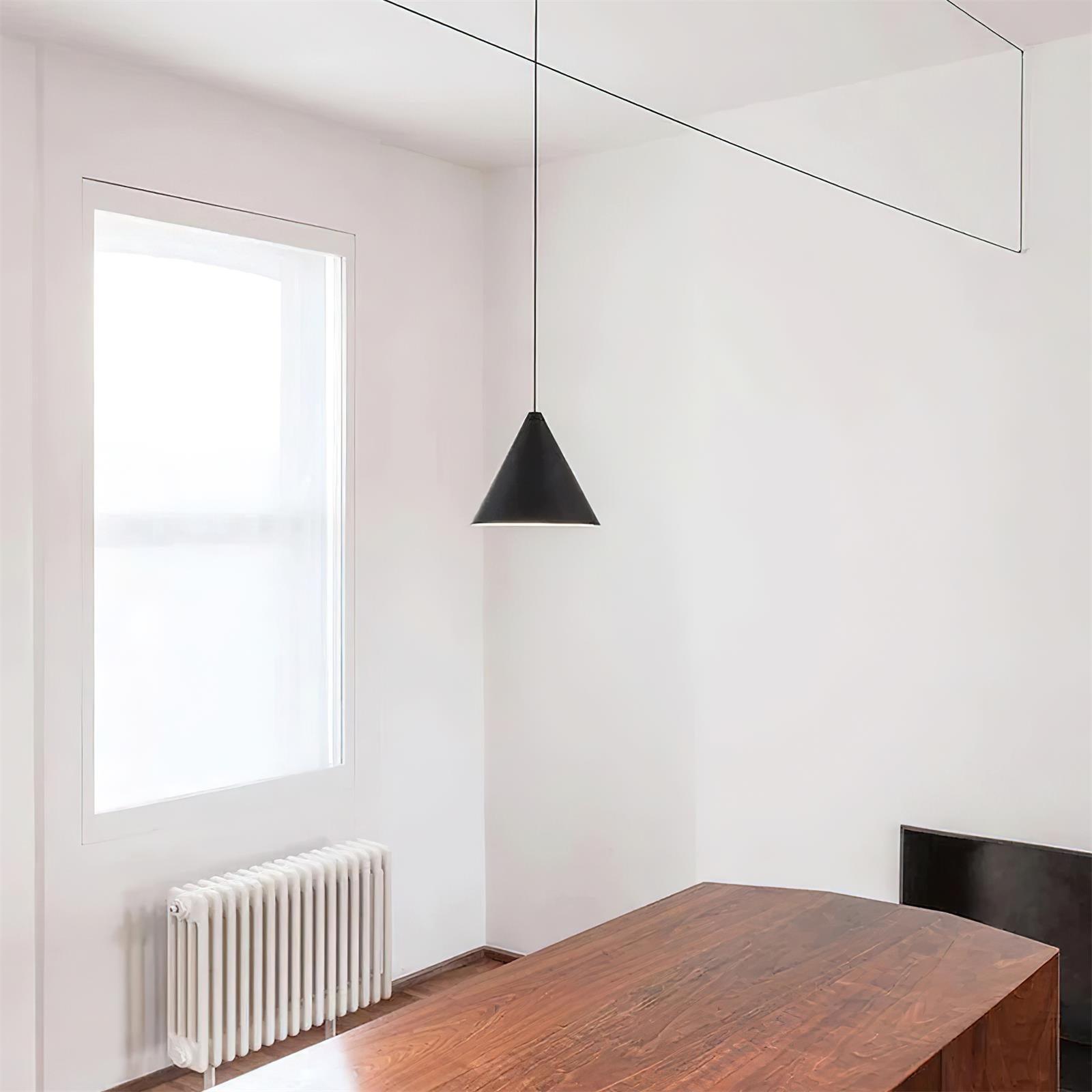 Cone Lampe Pendante Abat-jour Conique Noir pour Style Industriel Moderne - Neutralighting