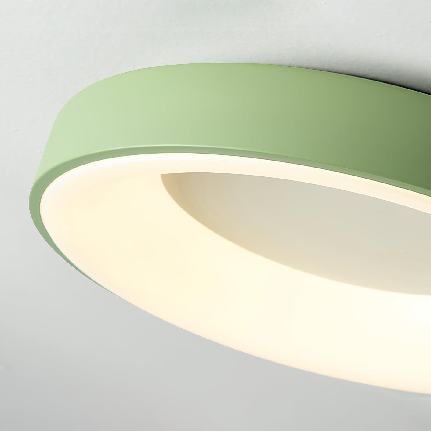 Solara Plafonnier en fer contemporain abat-jour vert - Neutralighting