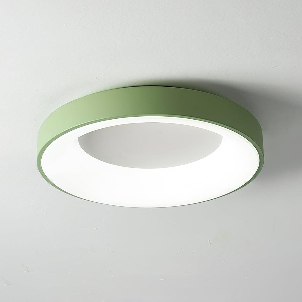 Solara Plafonnier en fer contemporain abat-jour vert - Neutralighting
