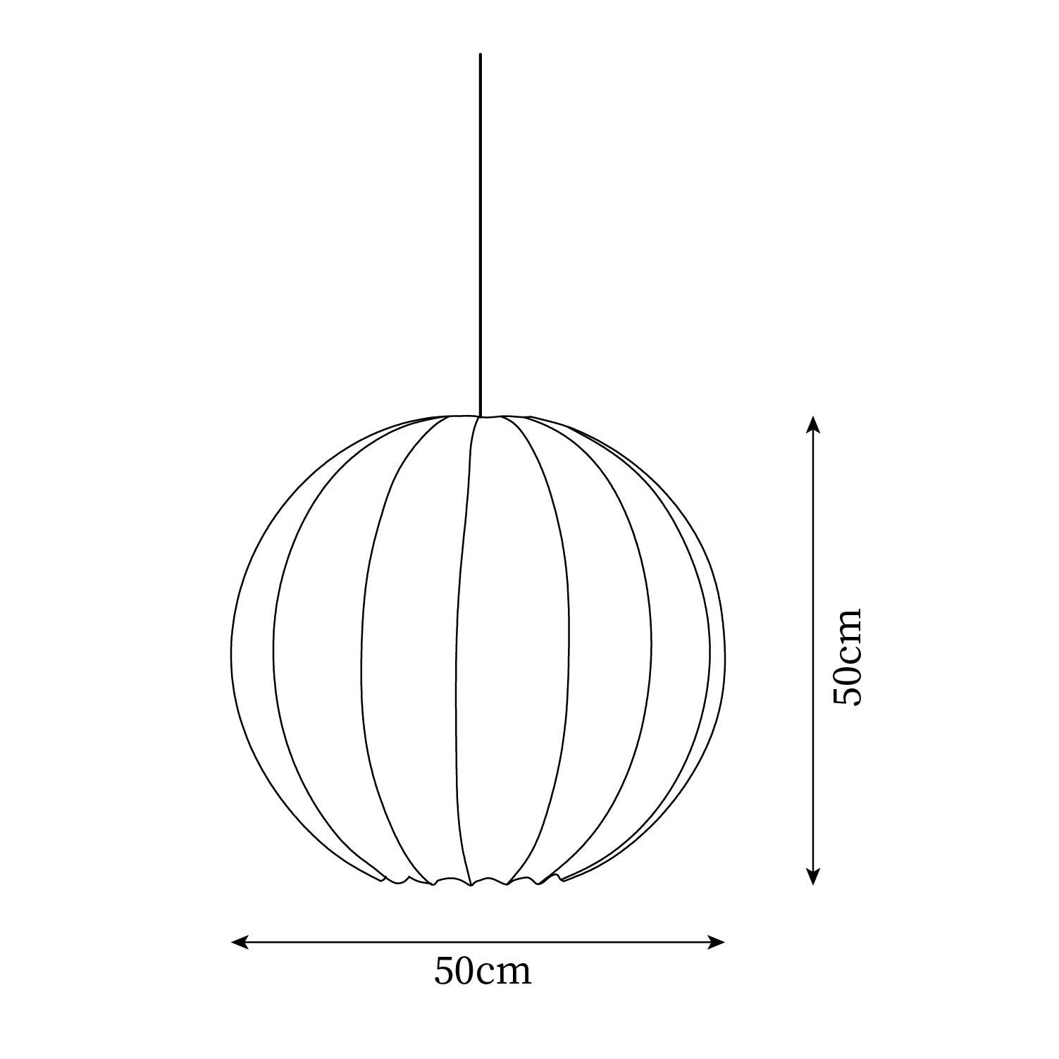 Aura Lampe Pendante Moderne Globe Côtelé Soie - Neutralighting